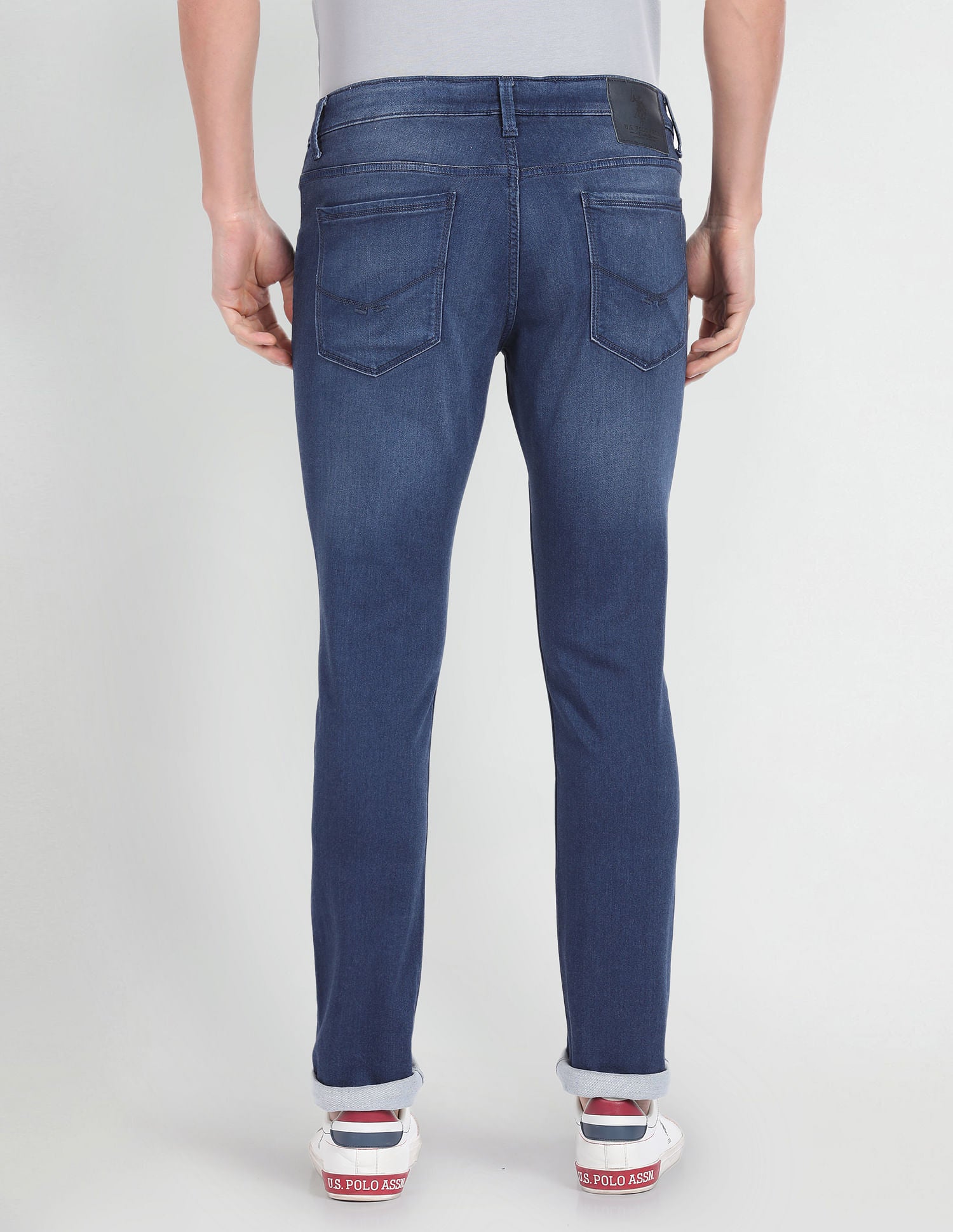 Brandon Slim Tapered Fit Blue Jeans Blue - U.S. Polo Assn. India | Large