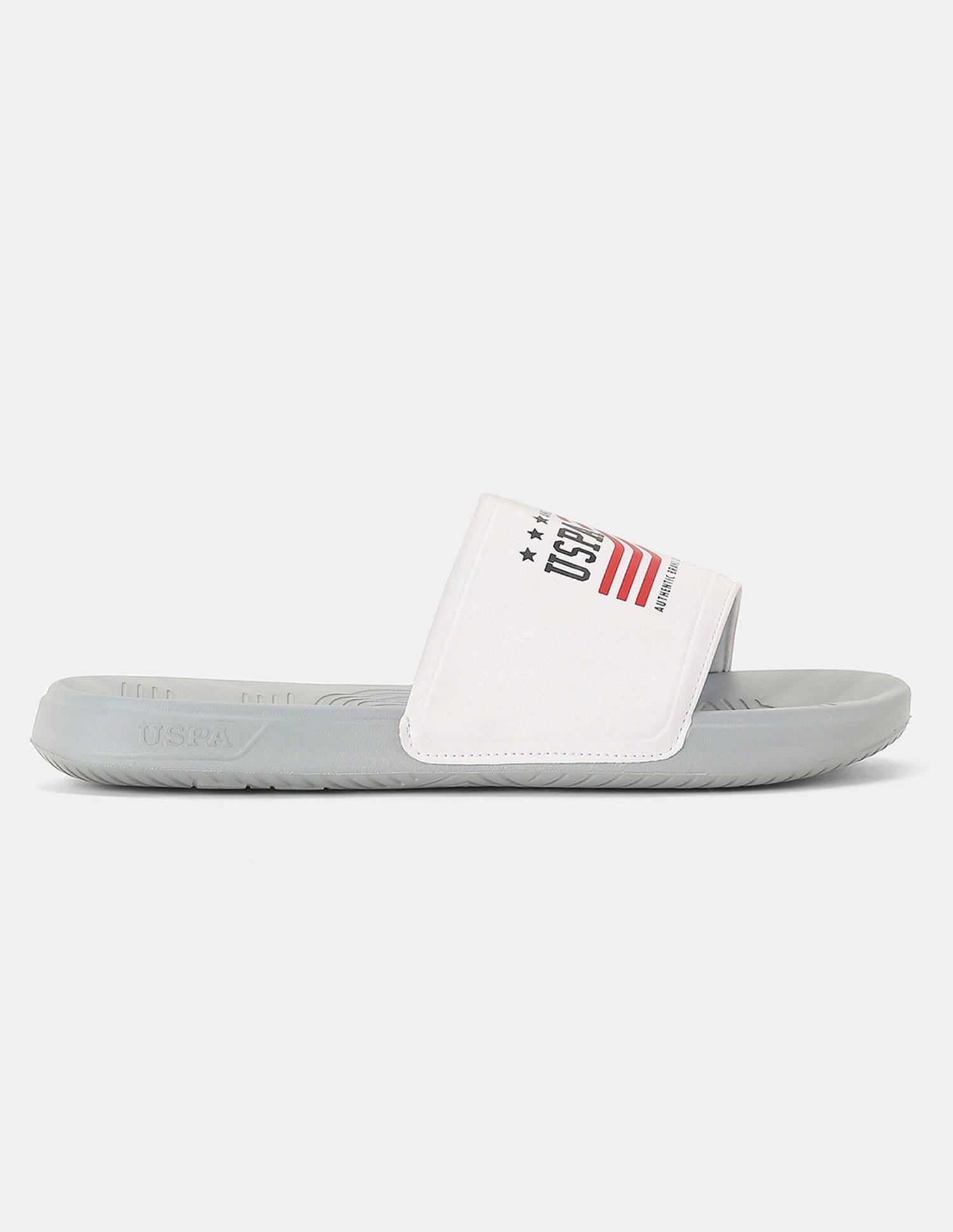 Men Eva Axer Slippers Light Grey - U.S. Polo Assn. India | Large