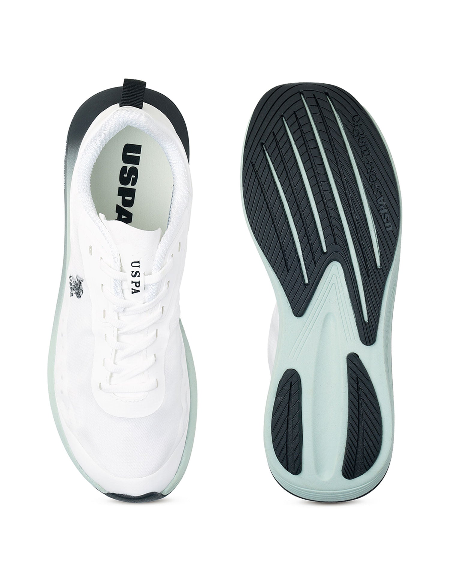 Men Frank White Uspa Sport  Runpro Running Shoes White - U.S. Polo Assn. India | Large