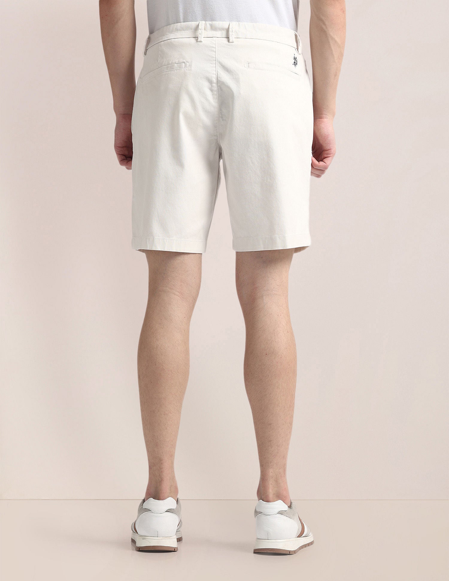 Slim Fit Dobby Shorts Ecru - U.S. Polo Assn. India | Large
