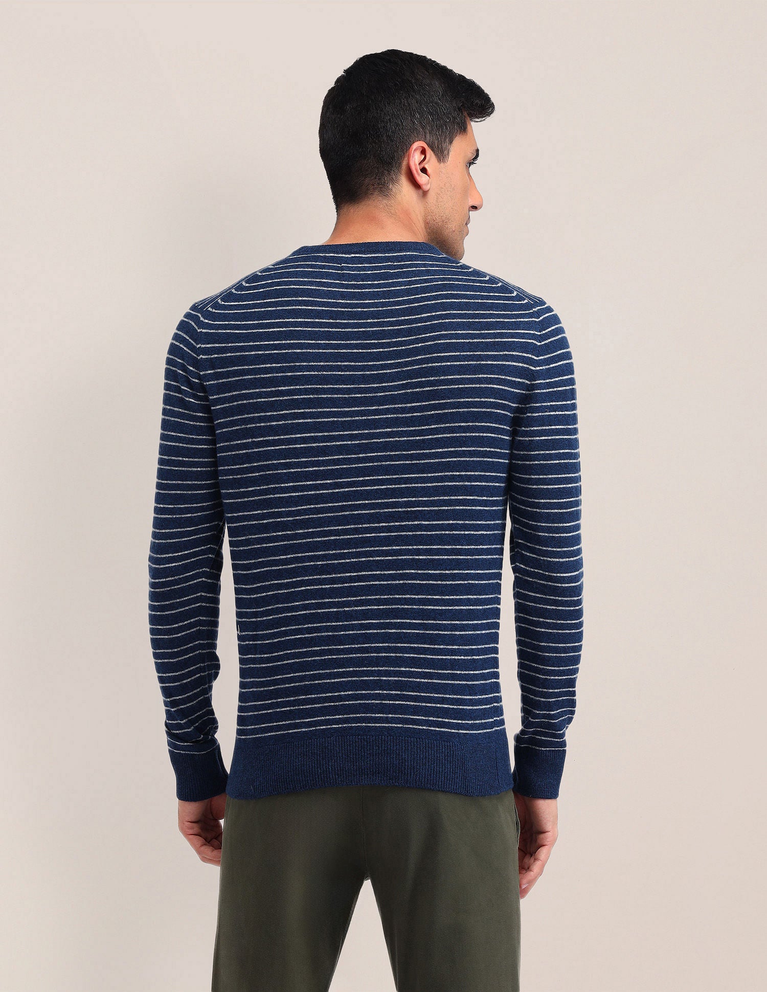 Regular Fit Striped Sweater Blue - U.S. Polo Assn. India | Large