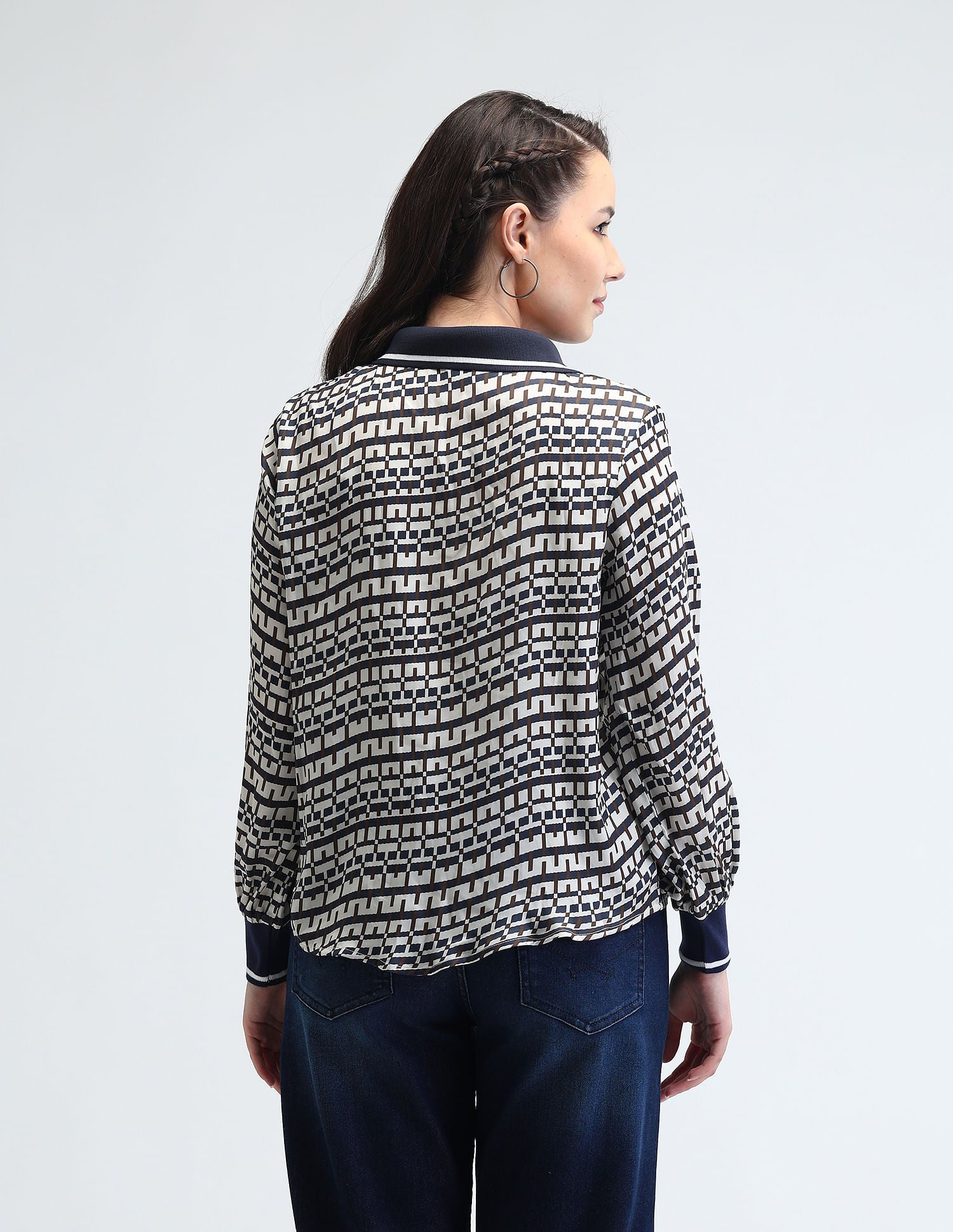 Polo Color Geometric Printed Top Multicolour - U.S. POLO ASSN. | Large