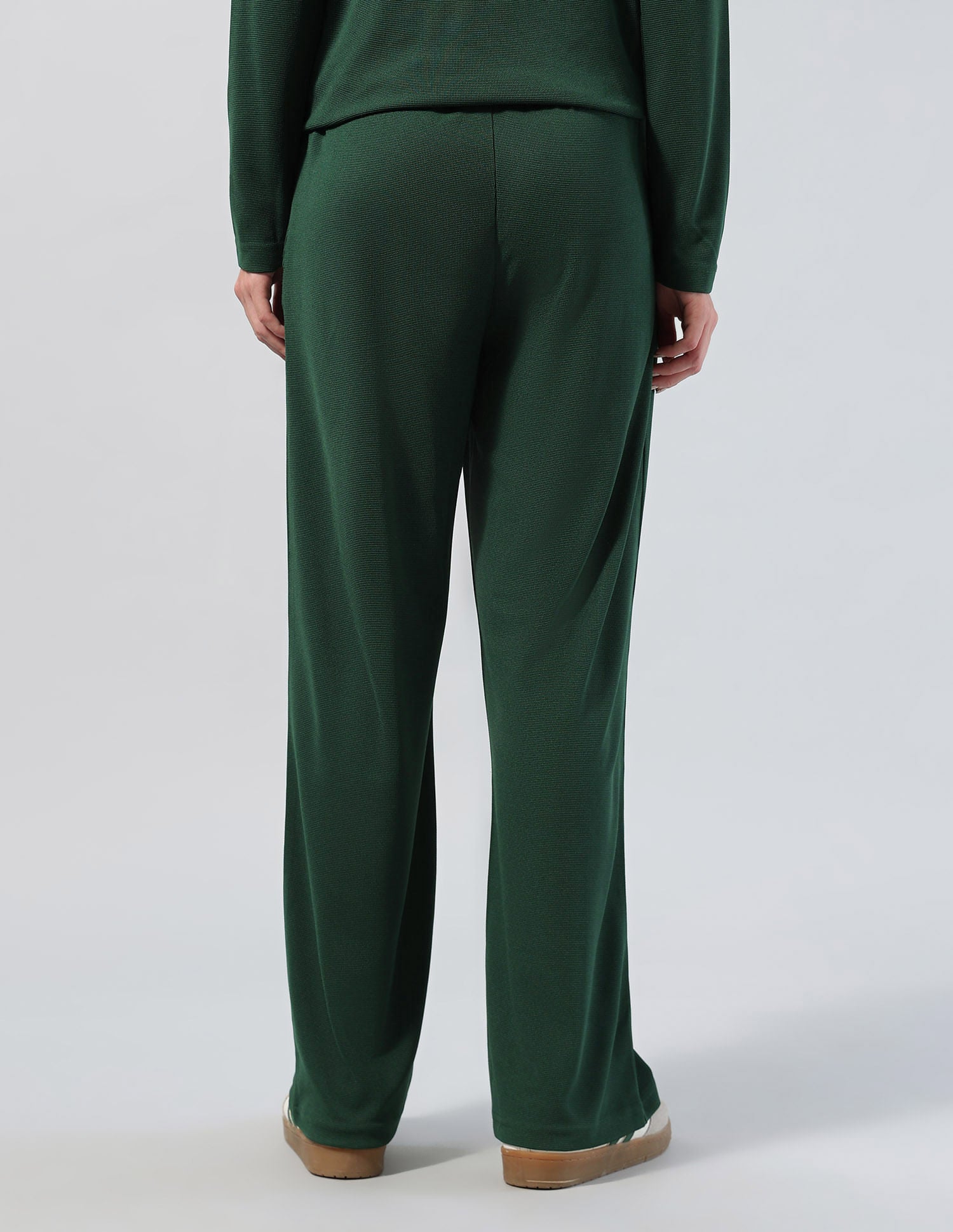 Textured Straight Fit Lounge Trousers Green - U.S. POLO ASSN. | Large