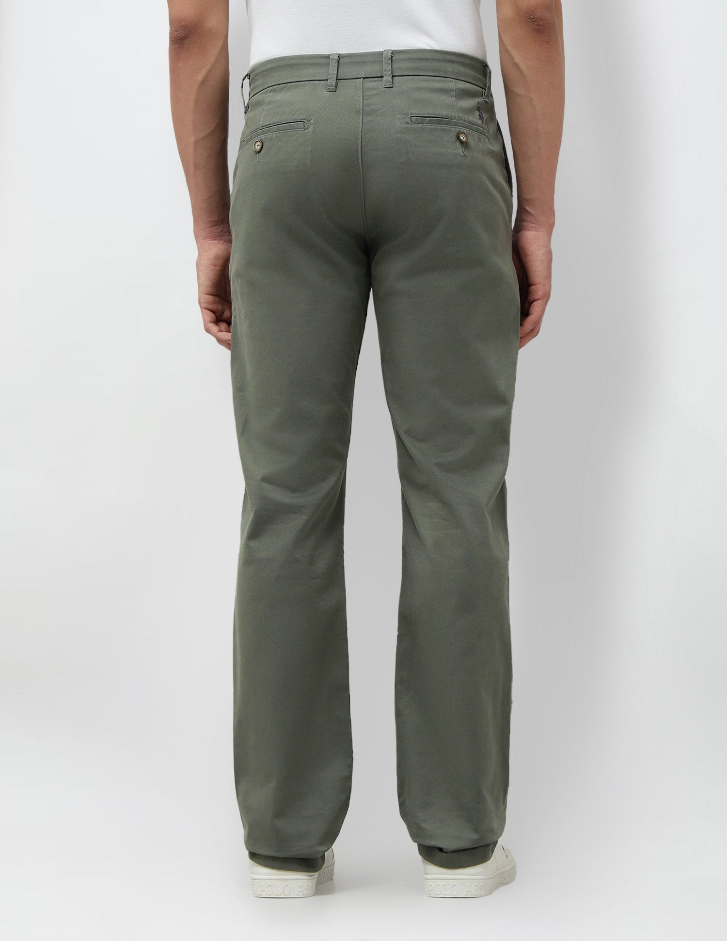 Mid Rise Satin Trousers Olive - U.S. POLO ASSN. | Large