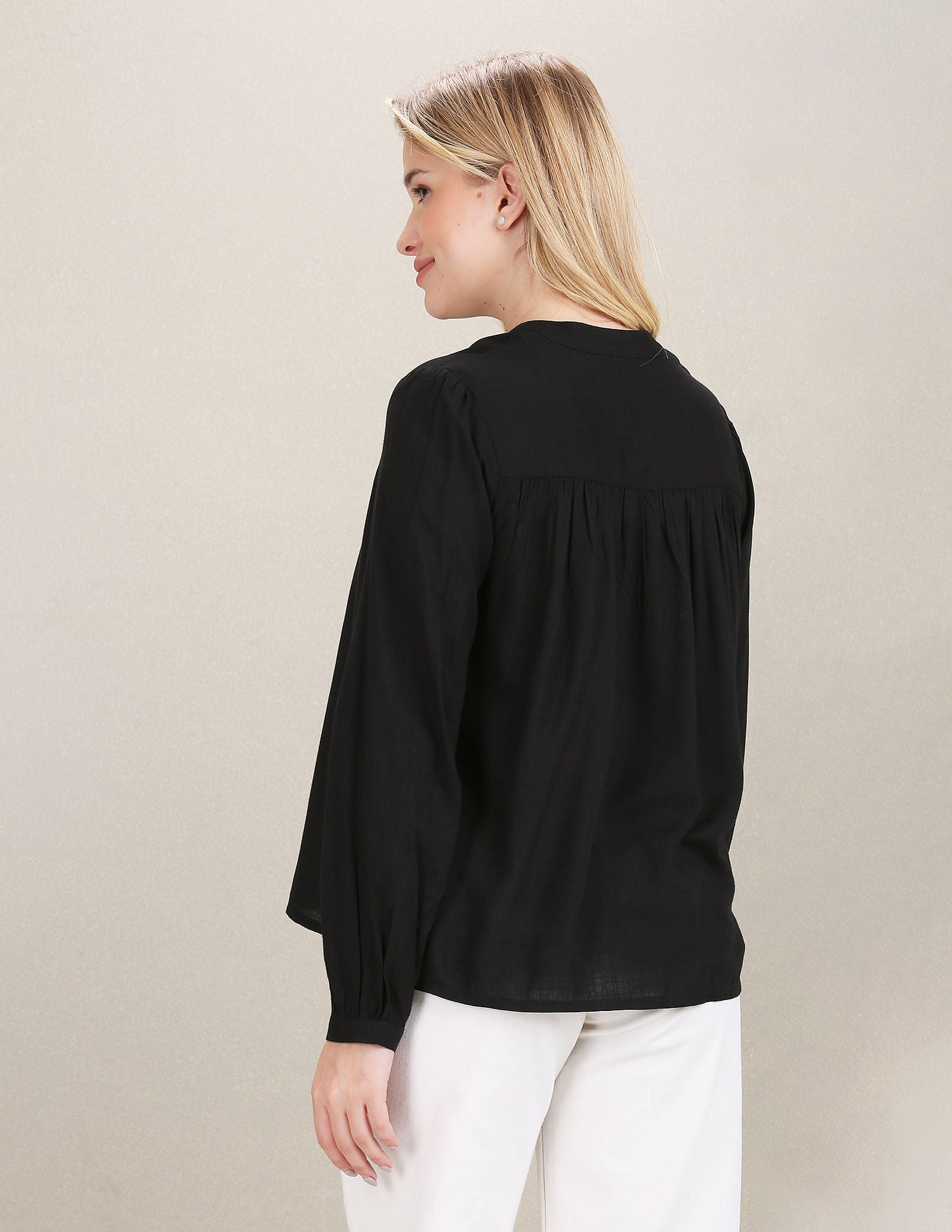 Solid Viscose Shirt Black - U.S. Polo Assn. India | Large