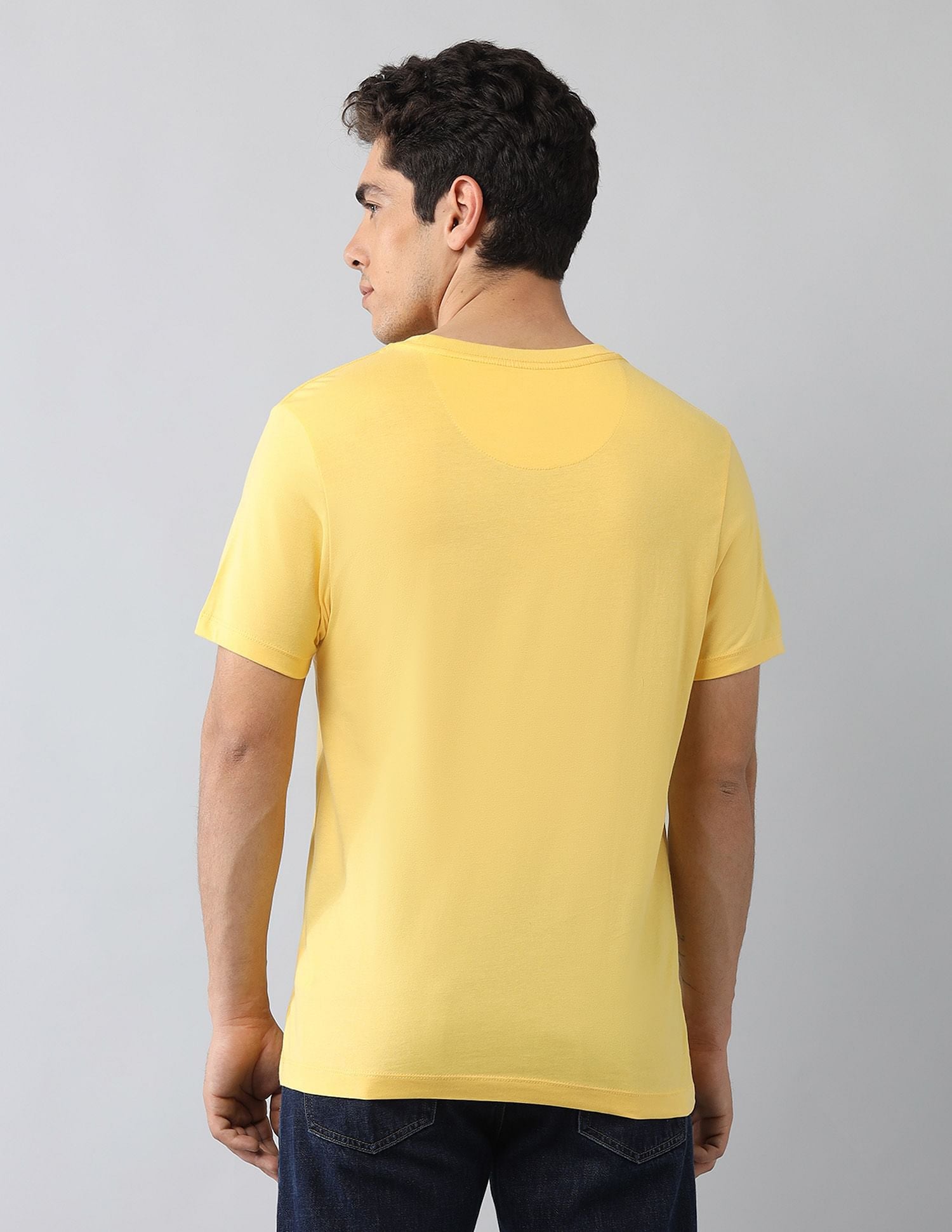 Muscle Fit Brand Printed T-Shirt Yellow - U.S. Polo Assn. India | Large