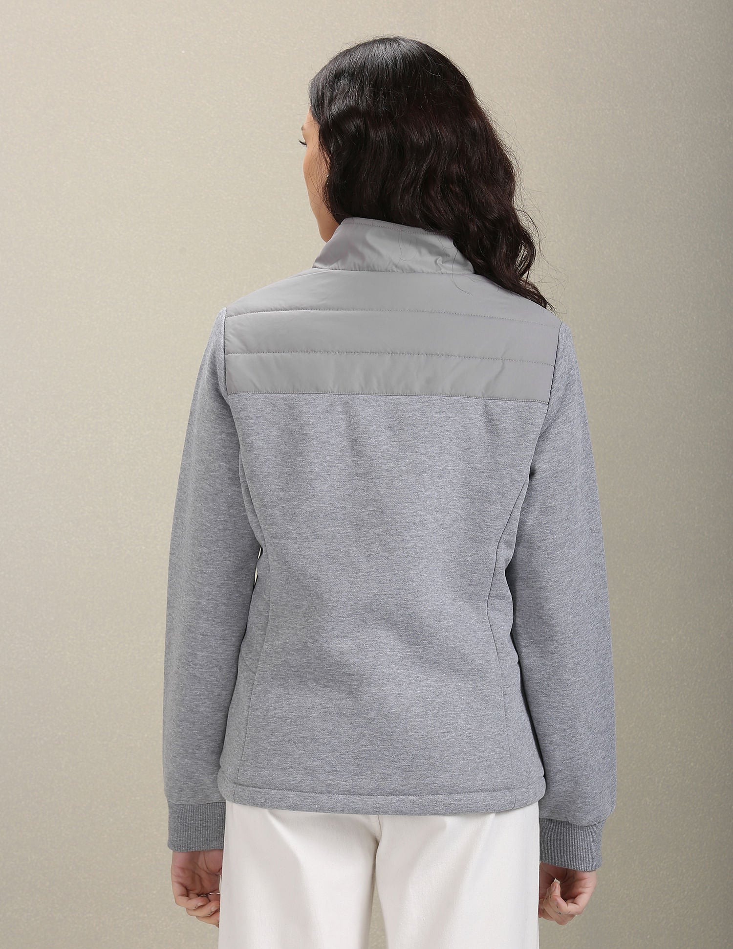 High Neck Puffer Jacket Grey - U.S. Polo Assn. India | Large