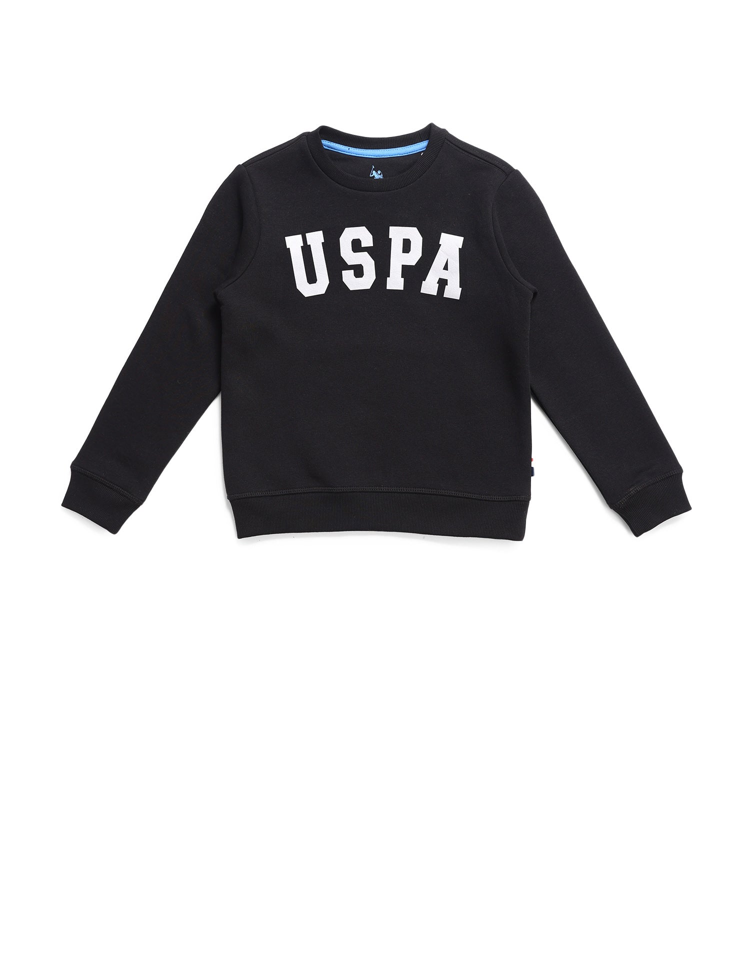 Boys Brand Printed Regular Fit Sweatshirt Black - U.S. POLO ASSN. | Large