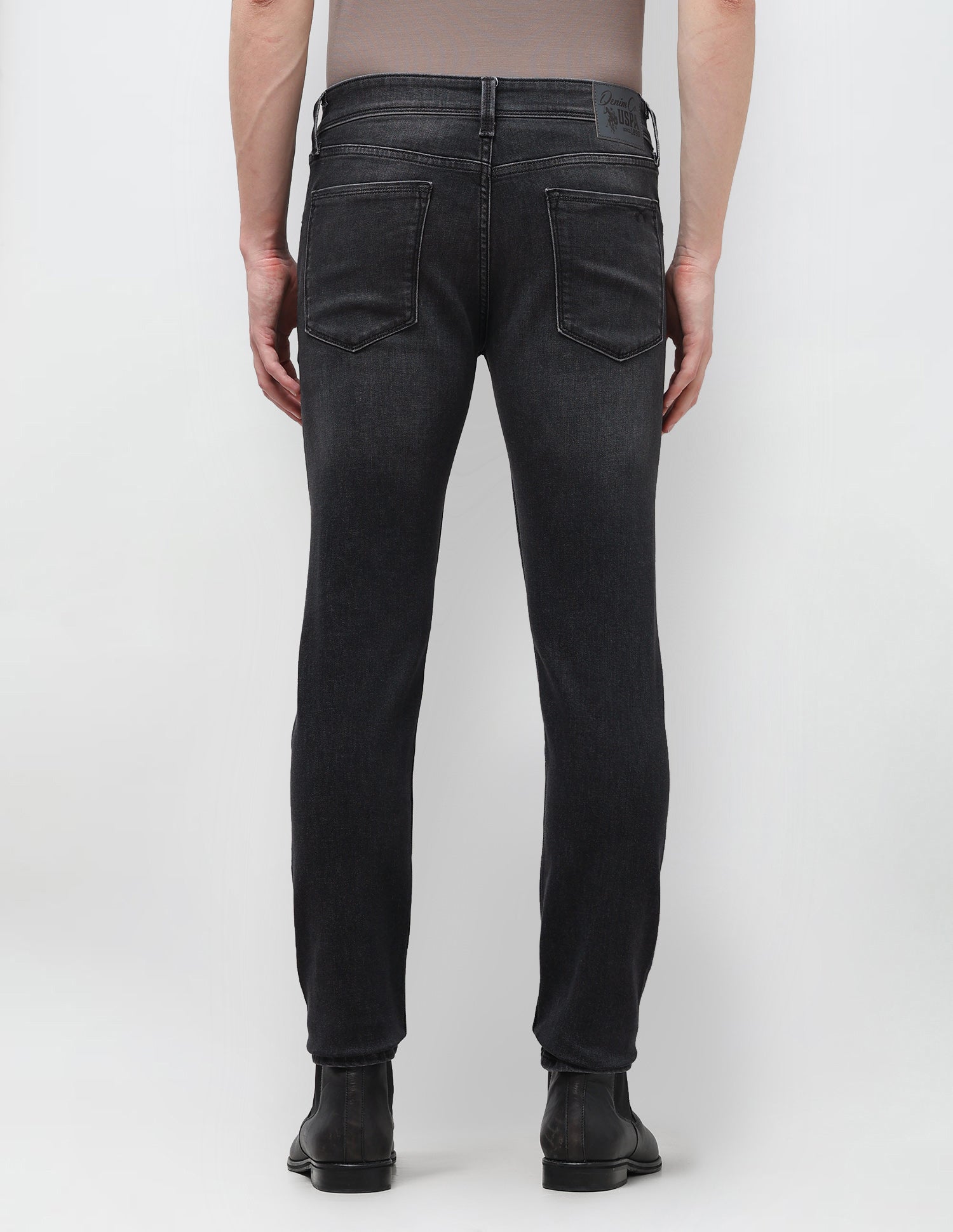 Regallo Skinny Fit Black Jeans Black - U.S. Polo Assn. India | Large