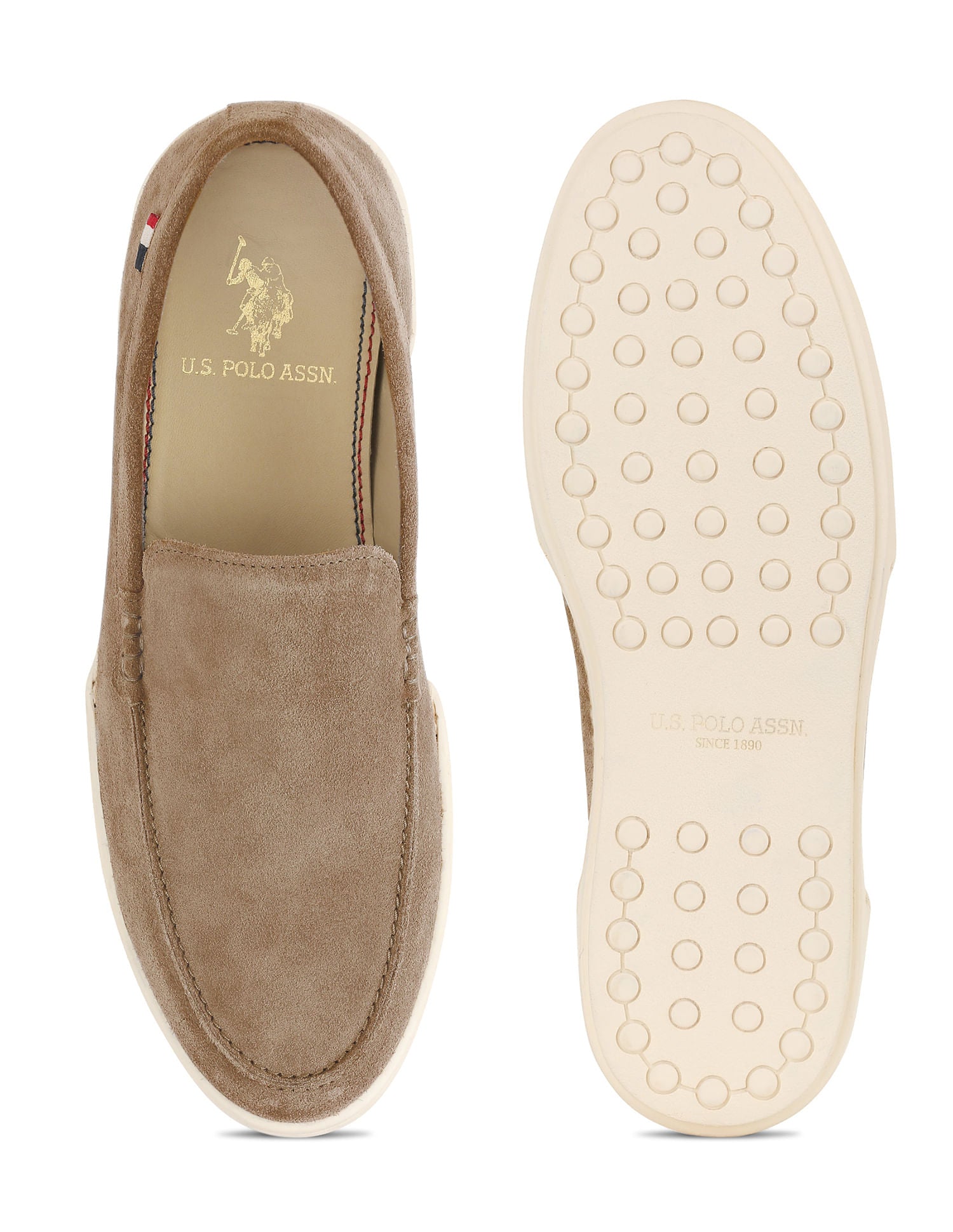 Men Fend Leather Loafers Light Brown - U.S. POLO ASSN. | Large