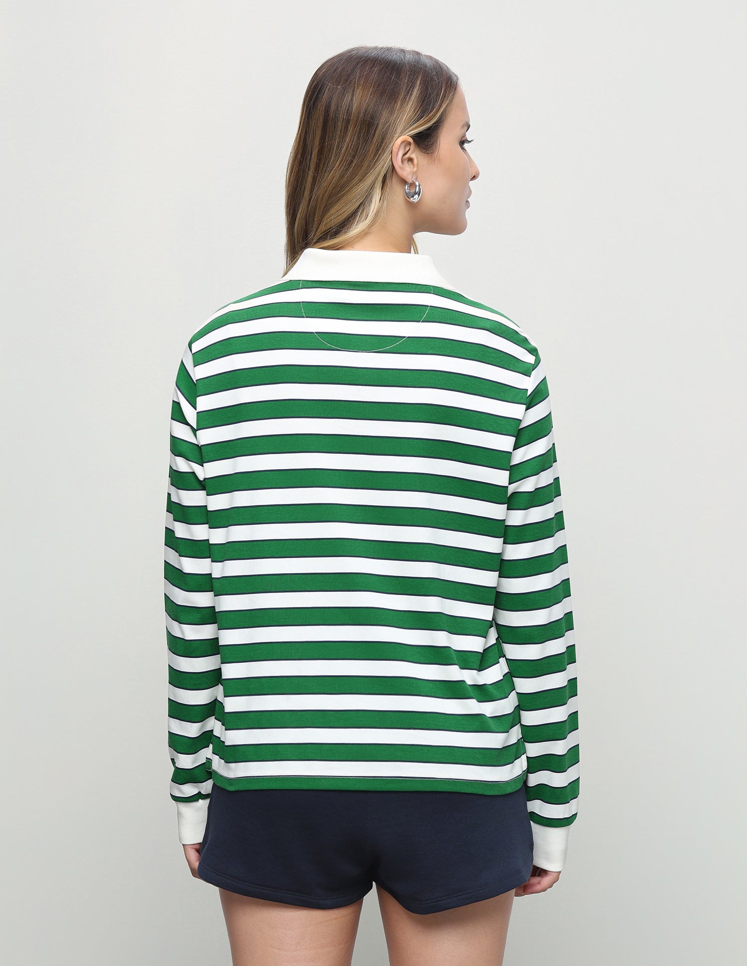 Horizontal Striped Regular Fit Polo Shirt Green - U.S. Polo Assn. India | Large
