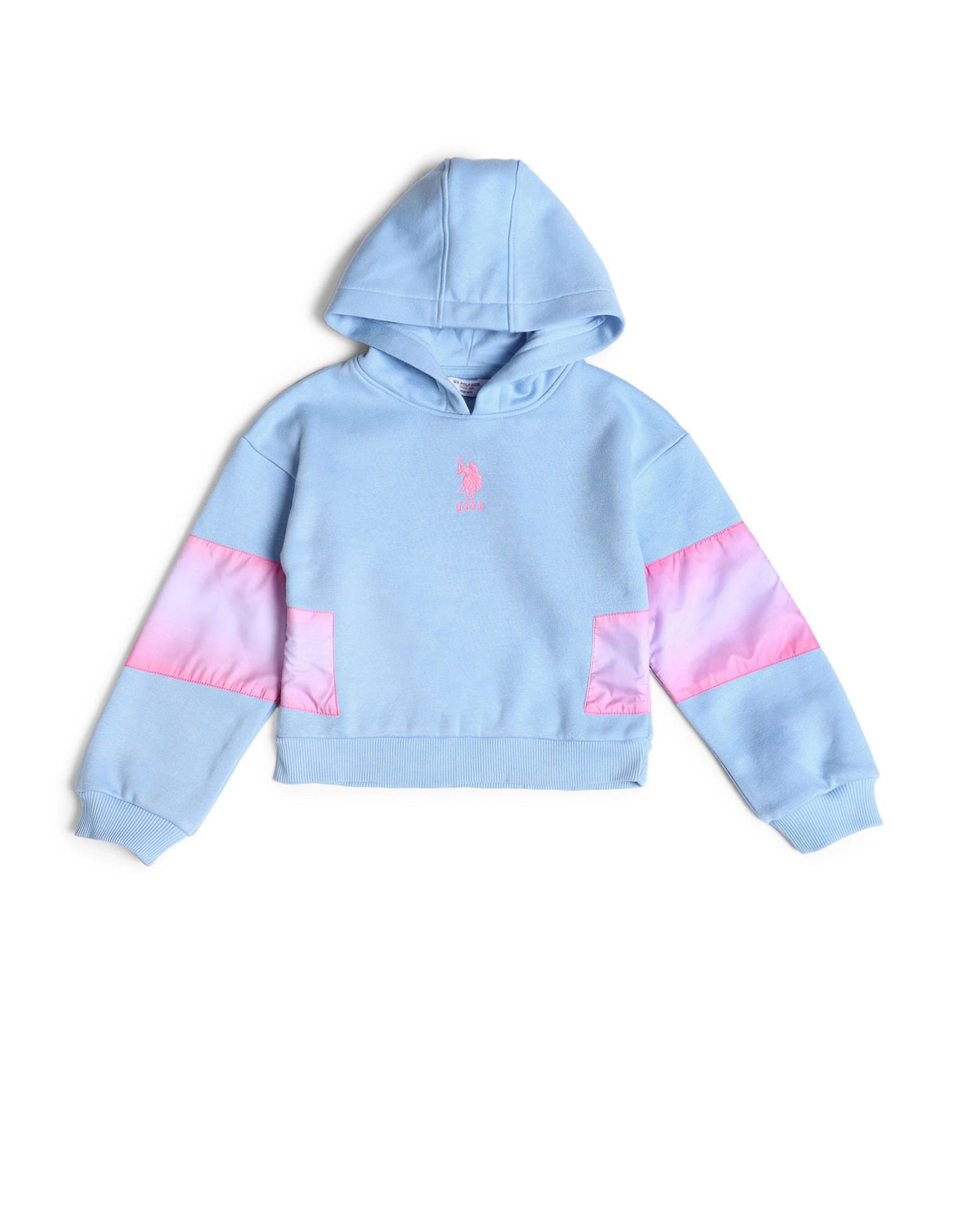 Girls Hooded Regular Fit Sweatshirt Rasberry Pink - U.S. POLO ASSN. | Large