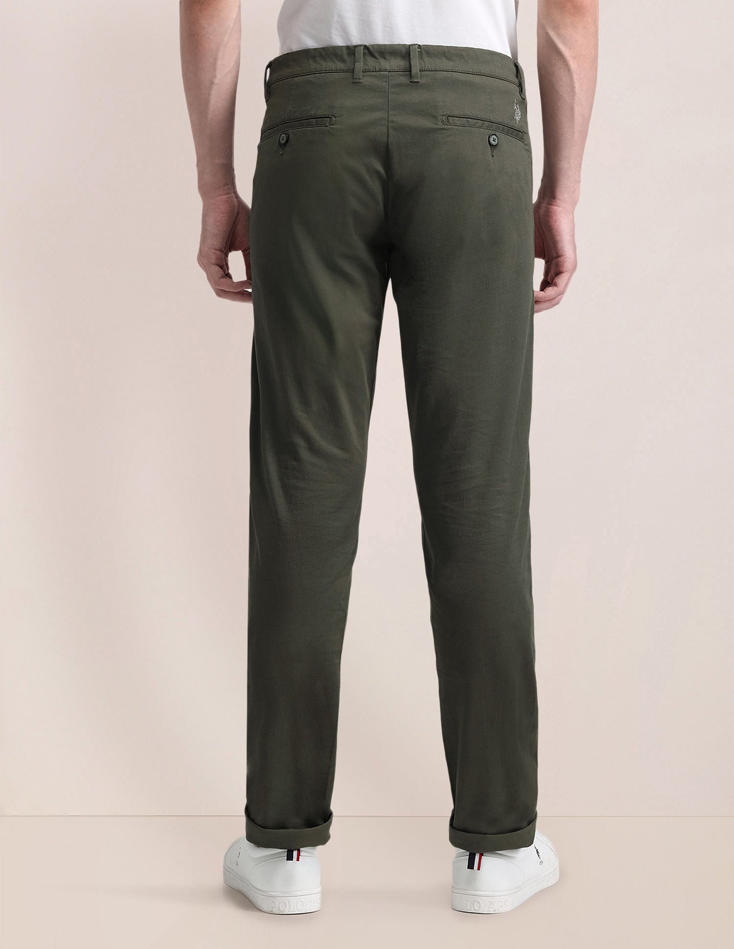 Mid Rise Slim Fit Trousers Green - U.S. POLO ASSN. | Large