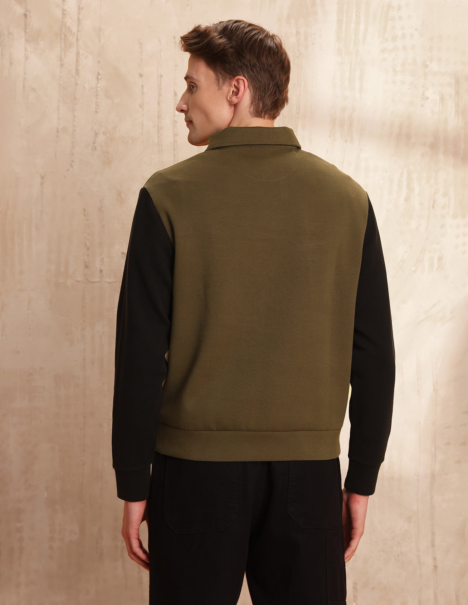 Colourblocked Legend Of Horseshoe Sweatshirt Olive - U.S. Polo Assn. India | Large