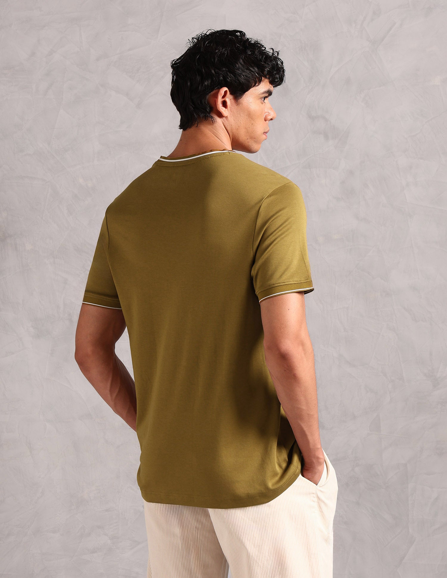 Crew Neck Comfort Fit OEE08 Lounge T-Shirt - Pack Of 1 Breen - U.S. POLO ASSN. | Large