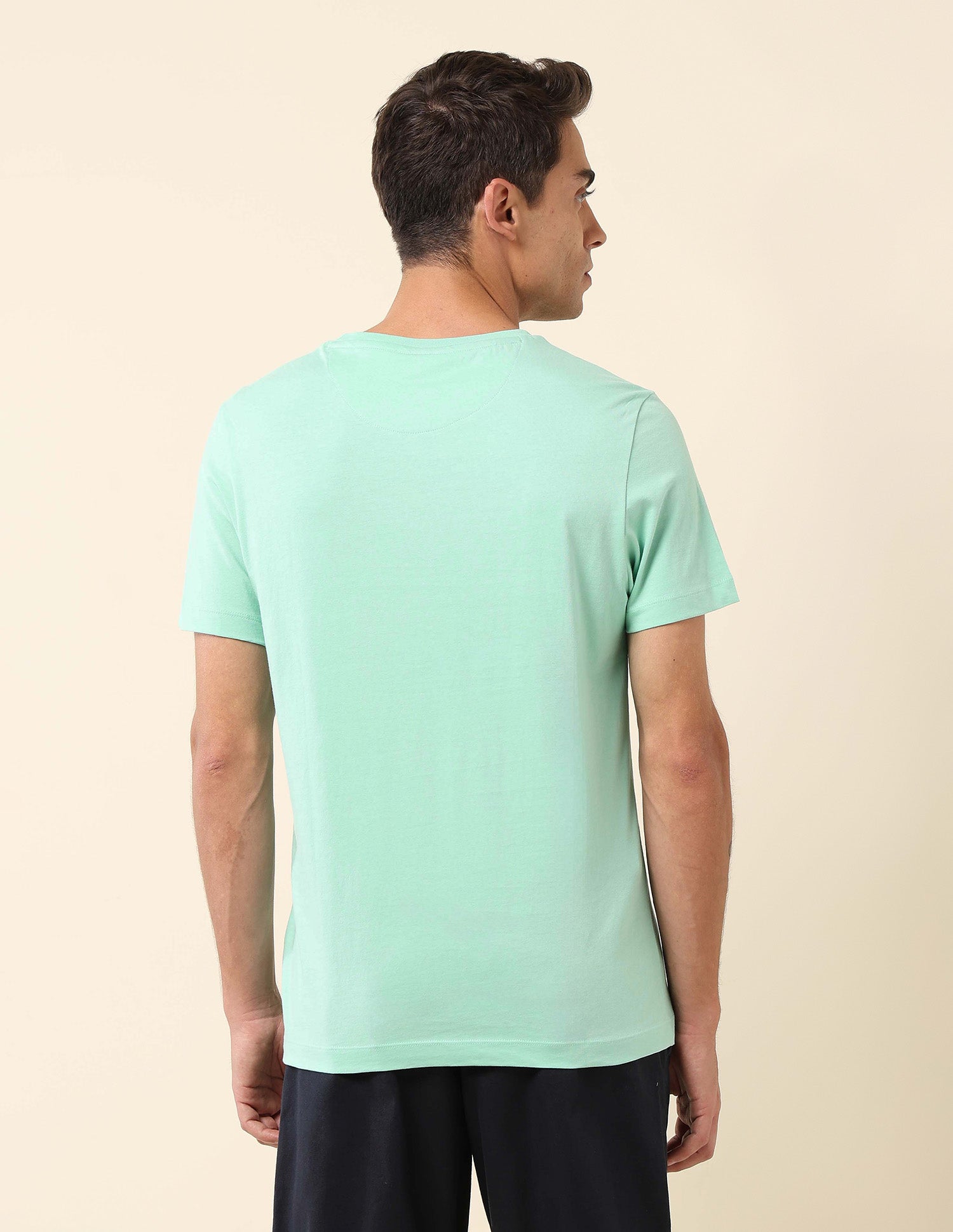 Slim Fit Brand Printed T-Shirt Aqua - U.S. Polo Assn. India | Large
