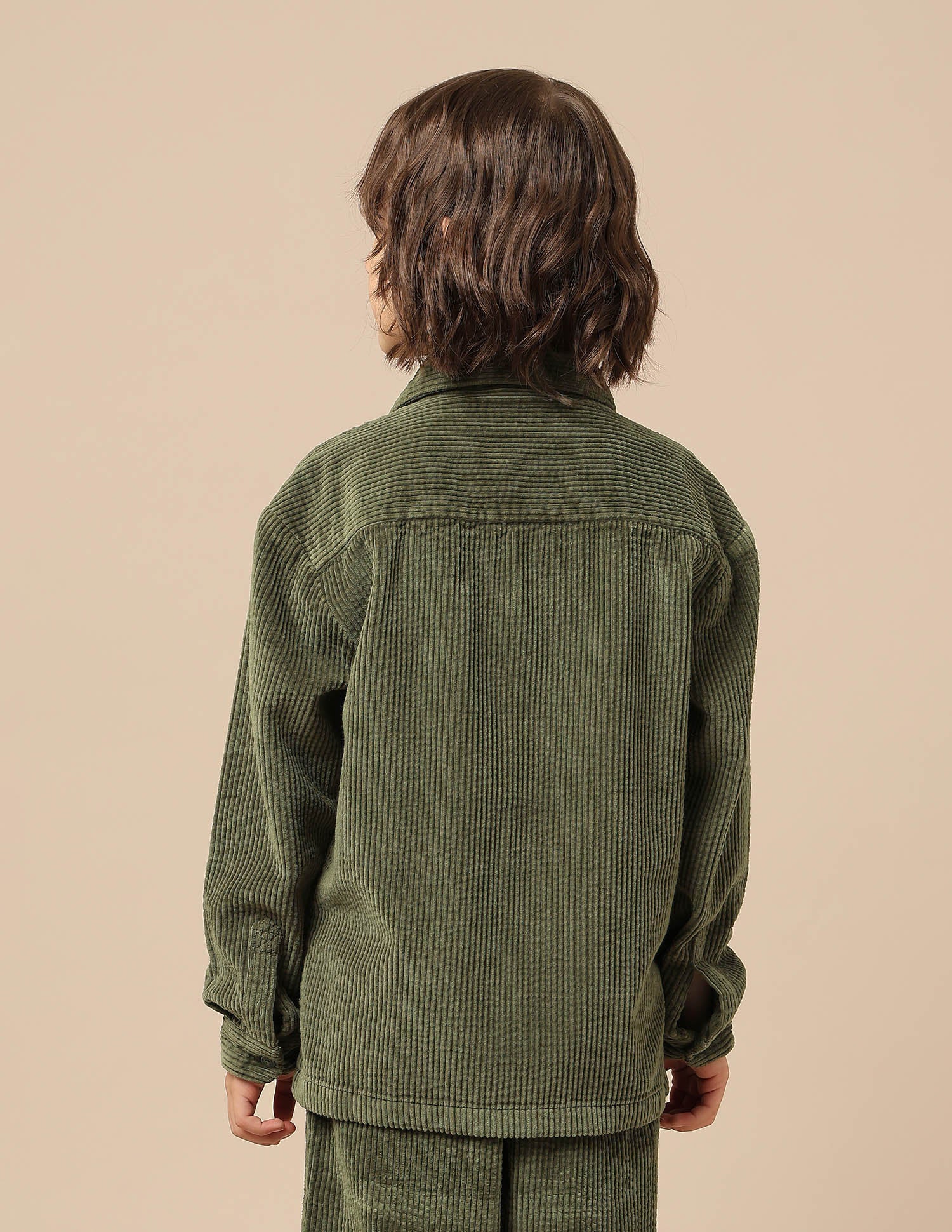 Boys Corduroy Regular Fit Shacket Olive - U.S. POLO ASSN. | Large