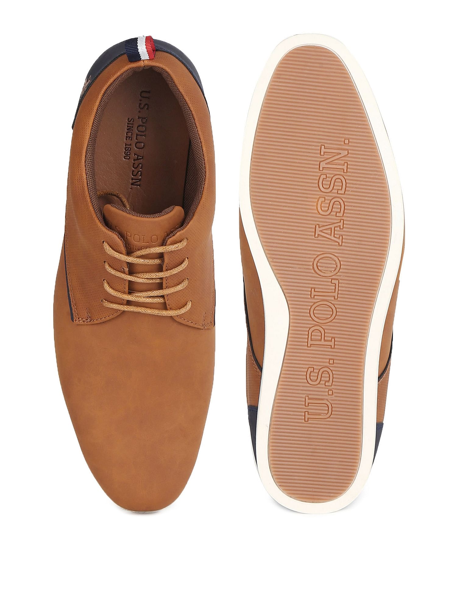 Lace Up Panelled Darryl 2.0 Sneakers Tan - U.S. POLO ASSN. | Large