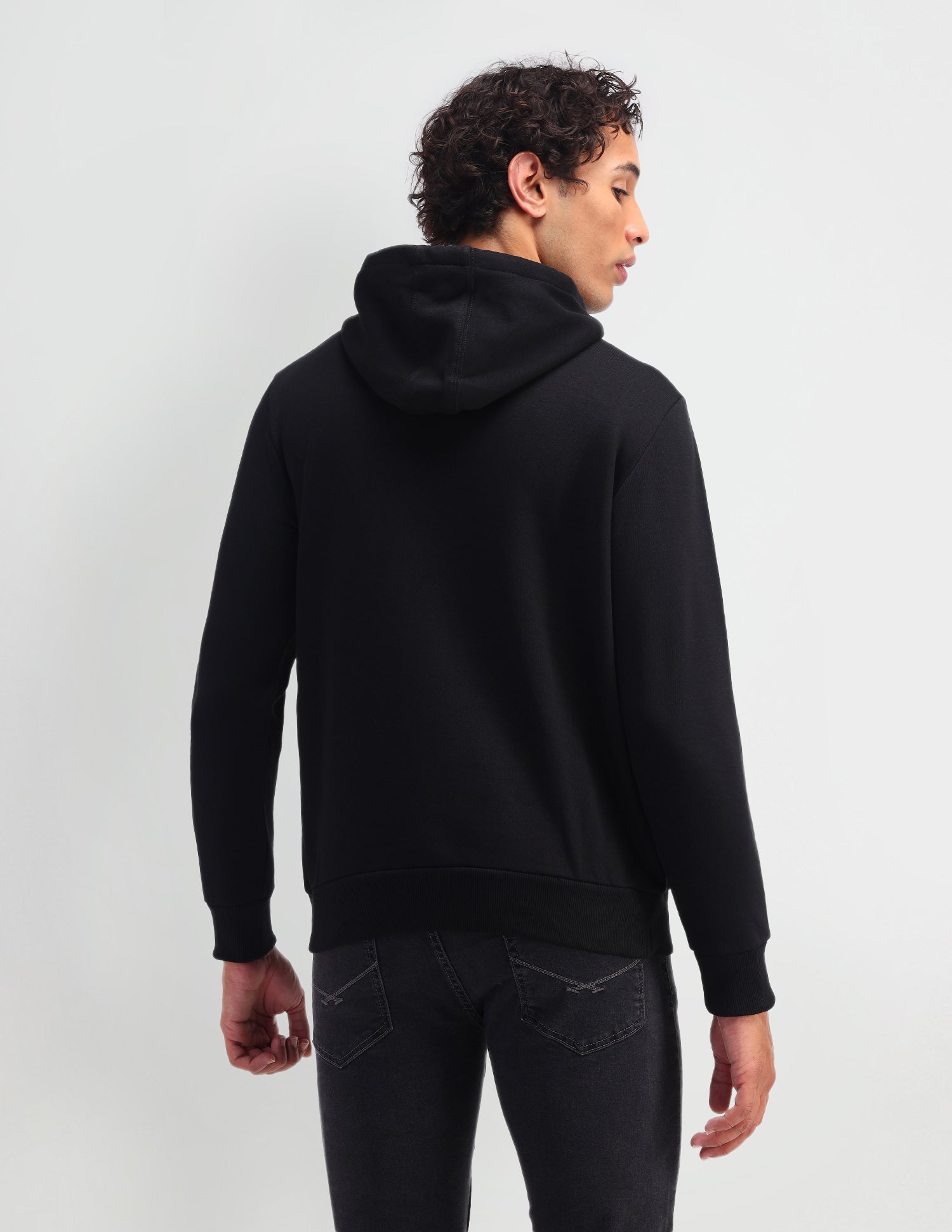 Brand Printed Hooded Sweatshirt Black - U.S. POLO ASSN. | Large