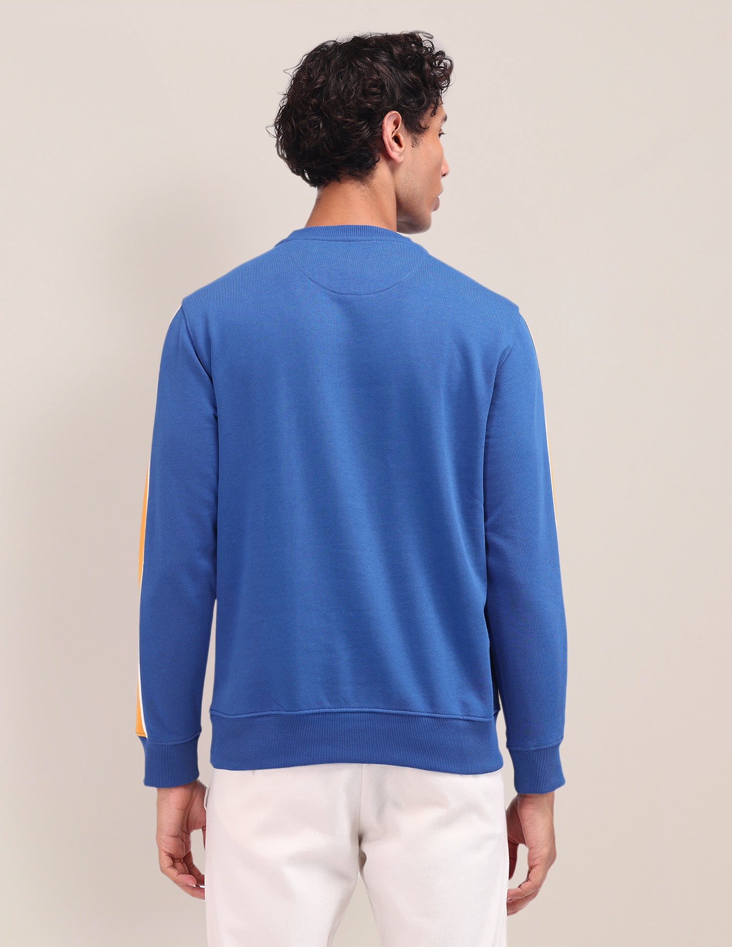 Brand Printed Regular Fit Sweatshirt Blue - U.S. Polo Assn. India | Large