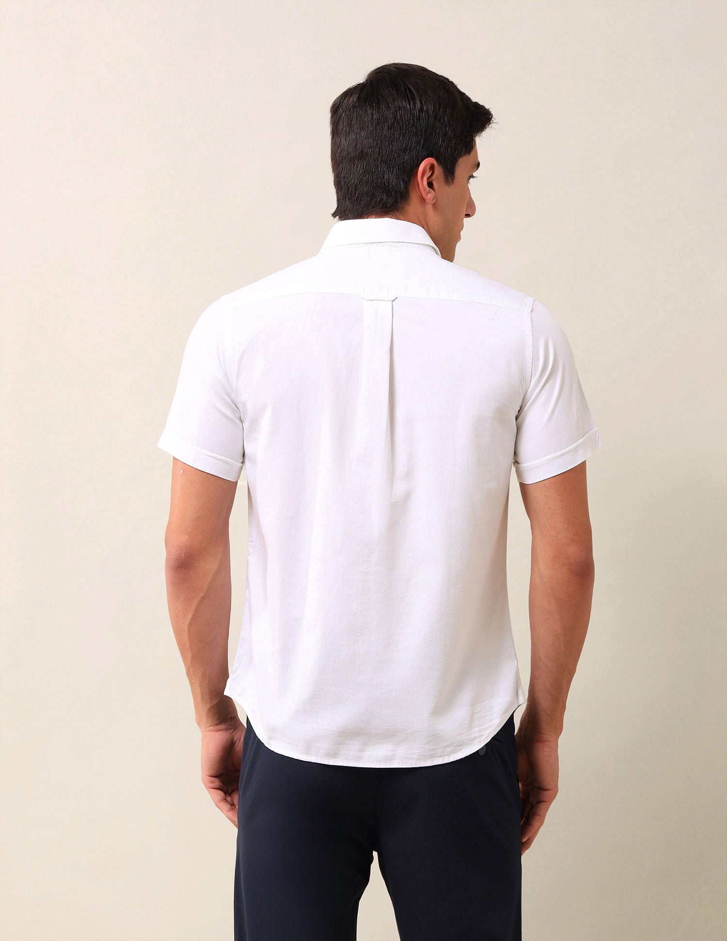 Tailored Fit Solid Formal Shirt White - U.S. Polo Assn. India | Large