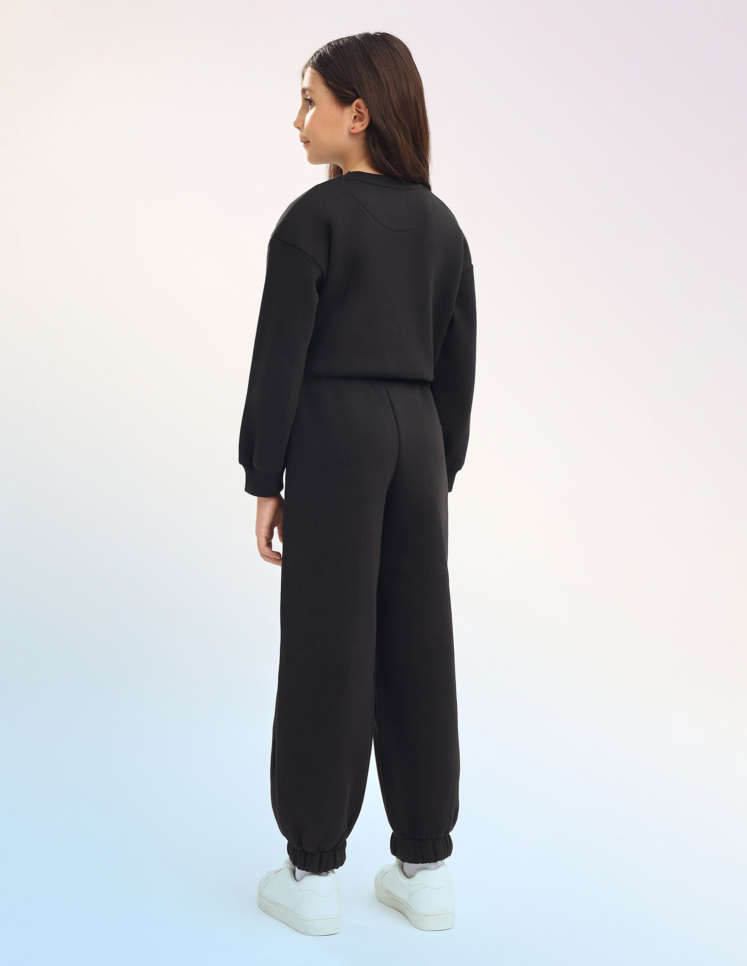 Girls Solid Regular Fit Joggers Black - U.S. POLO ASSN. | Large