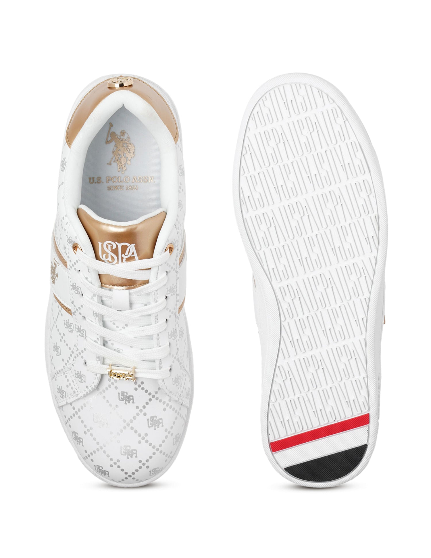 Women Logo Harriet 2.0 Sneakers White - U.S. Polo Assn. India | Large