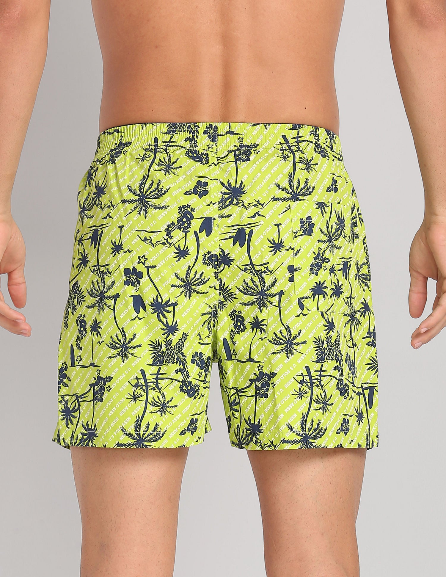 Back Pocket All Over Print IYAC Boxers - Pack Of 1 Green - U.S. POLO ASSN. | Large