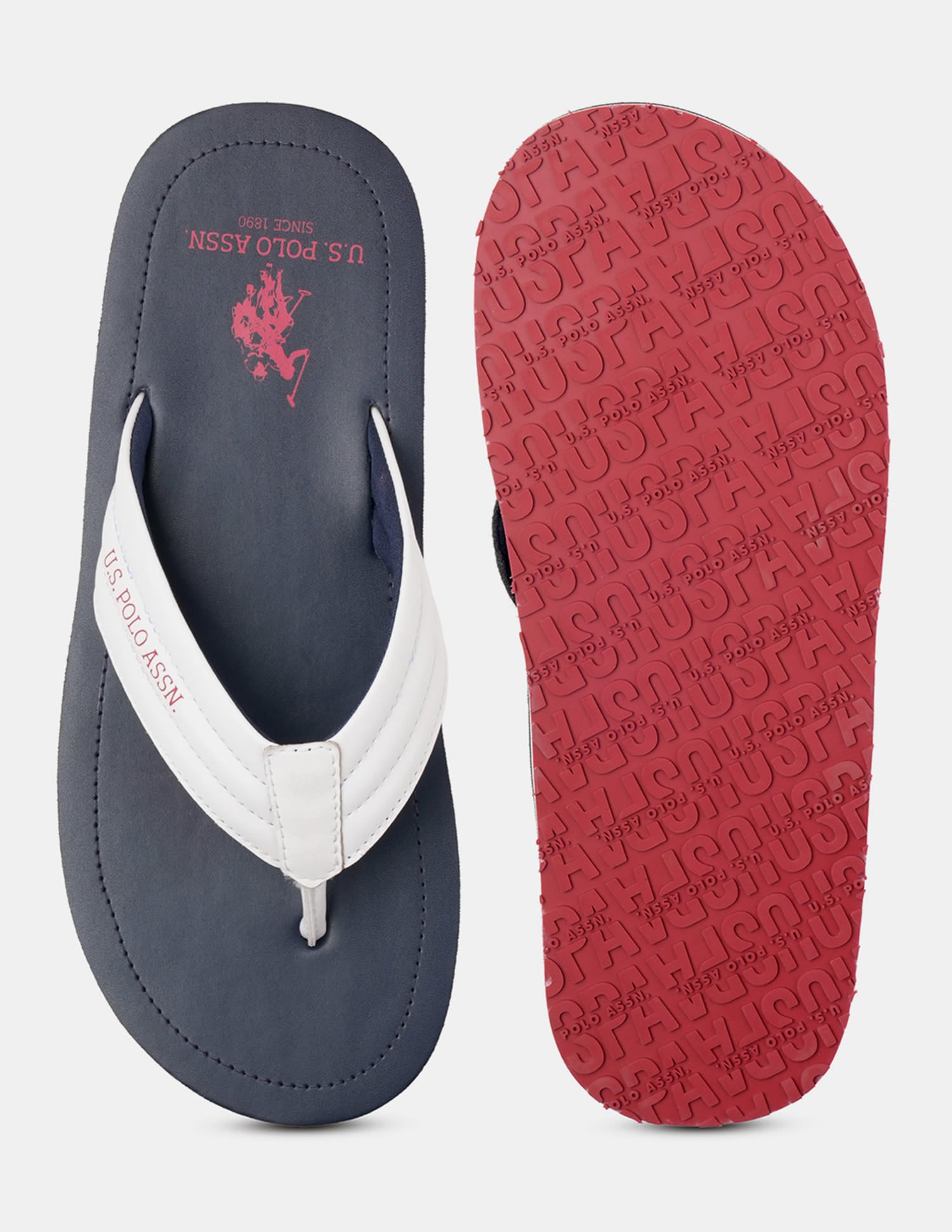 Men V-Strap Roy Flip Flops Navy - U.S. Polo Assn. India | Large