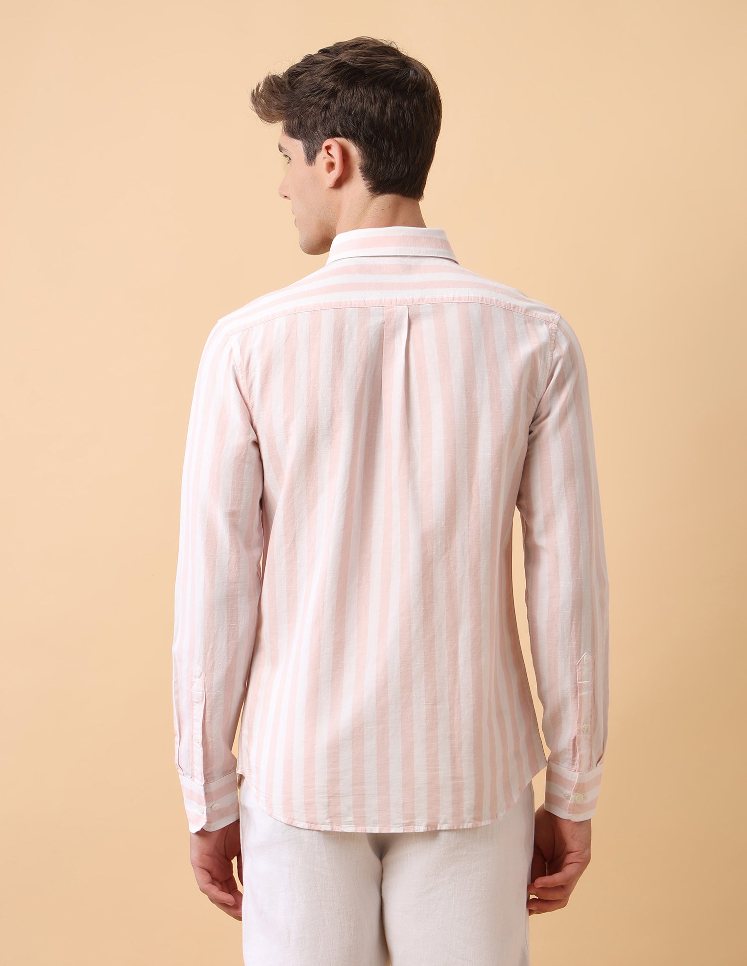 Pacho X Vertical Striped Regular Fit Shirt Pink - U.S. Polo Assn. India | Large