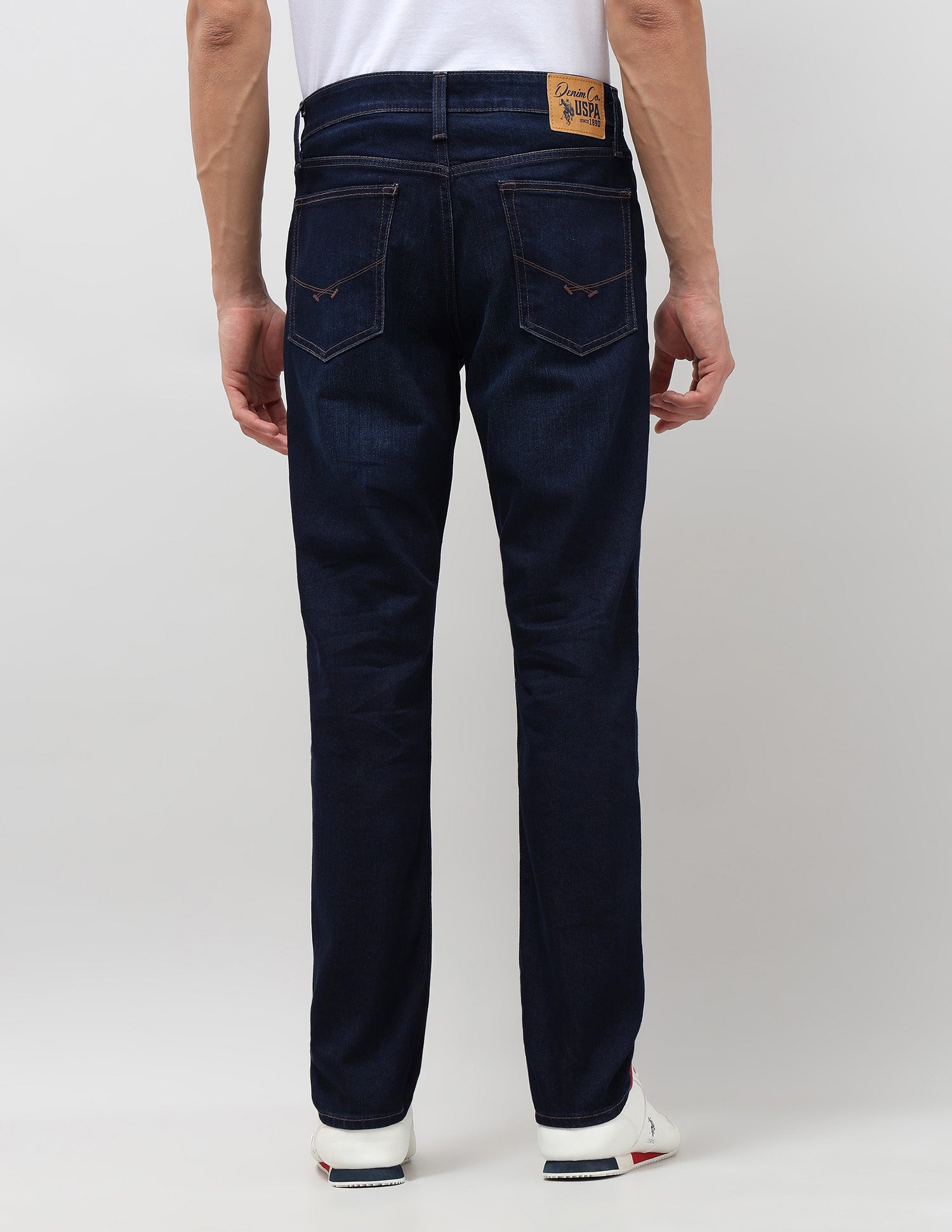 Brandon Slim Tapered Fit Blue Jeans Dark Blue - U.S. POLO ASSN. | Large