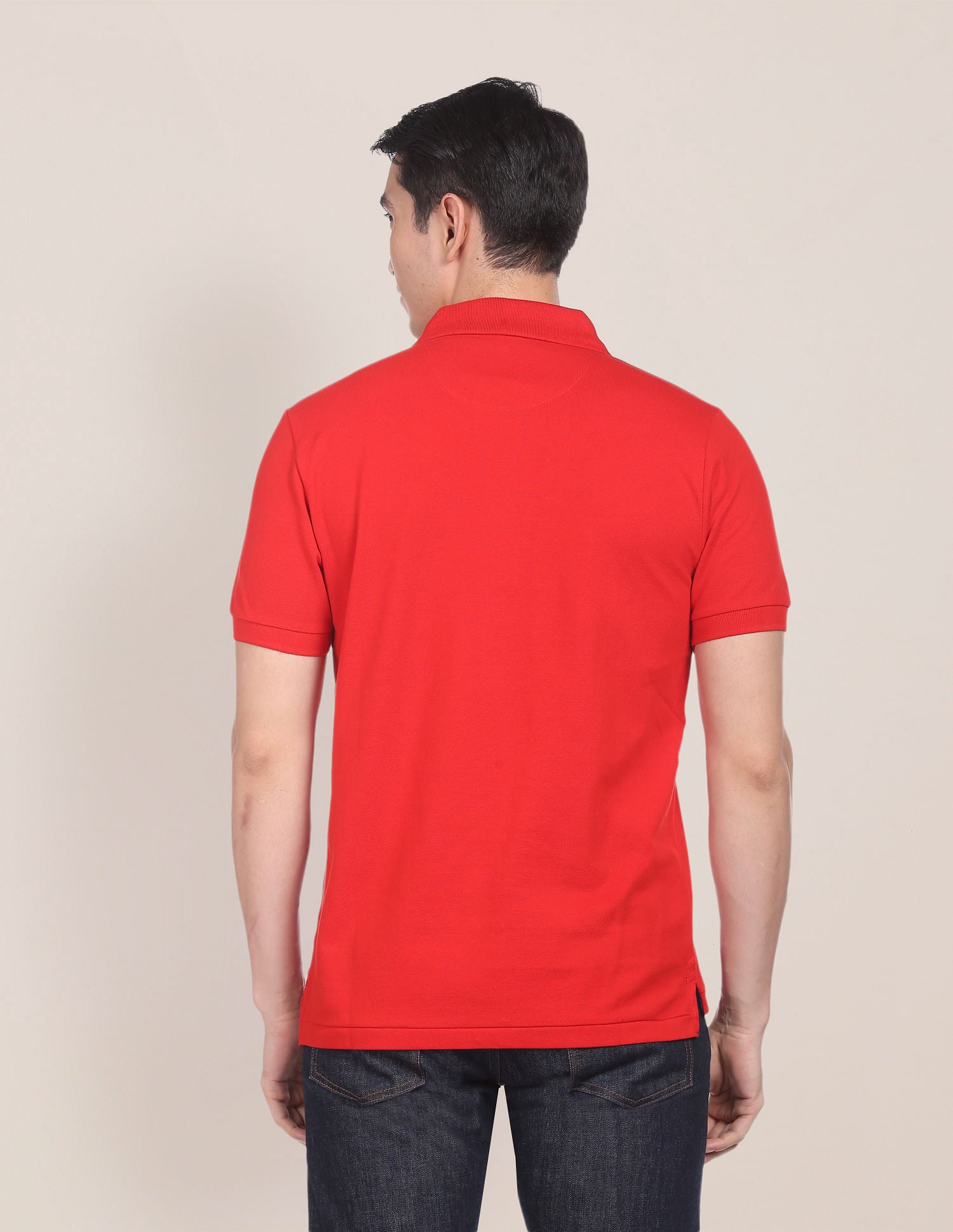 Logo Embroidered Striped Polo Shirt Red - U.S. Polo Assn. India | Large