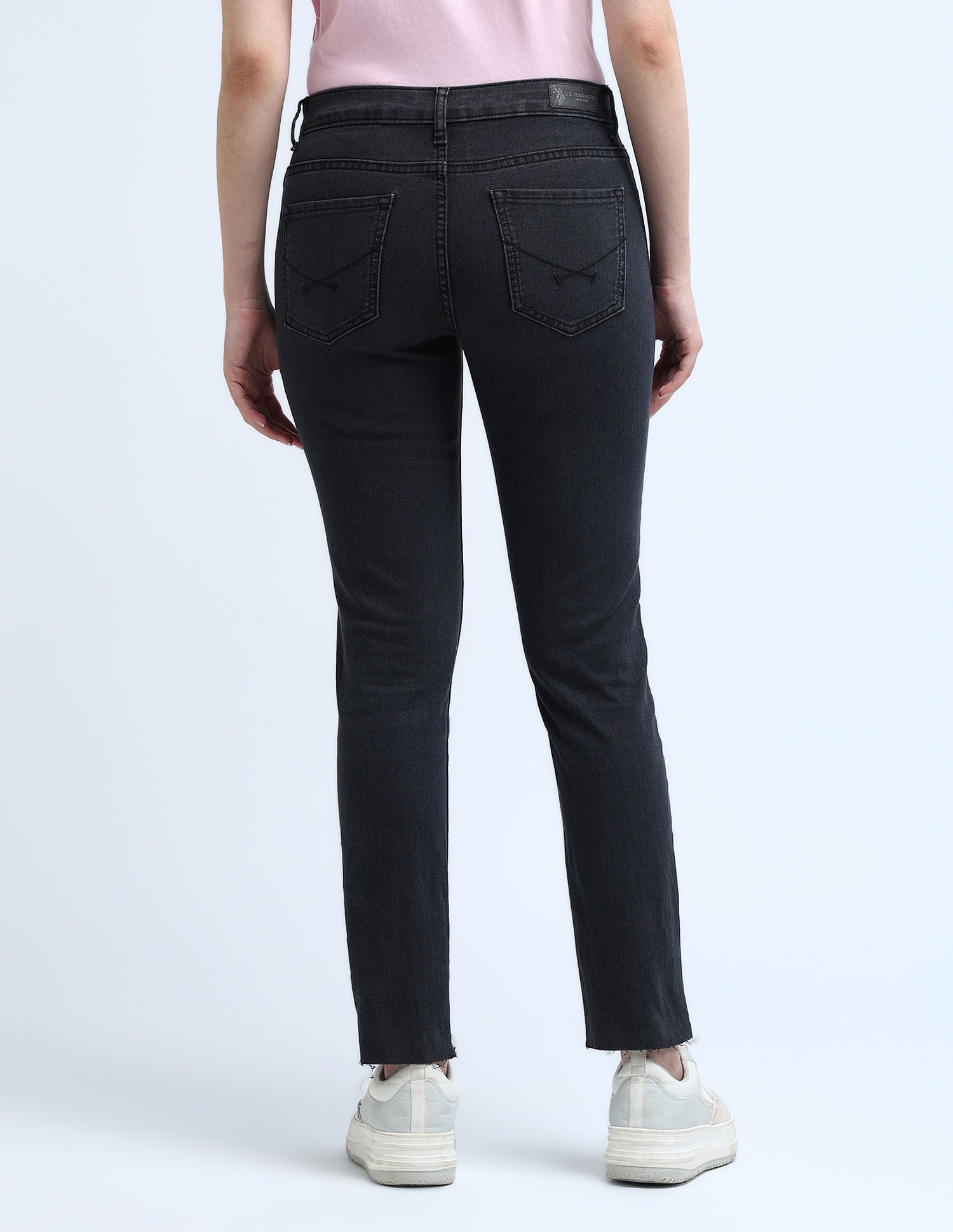 Mid Rise Slim Fit Jeans Dark Grey - U.S. Polo Assn. India | Large