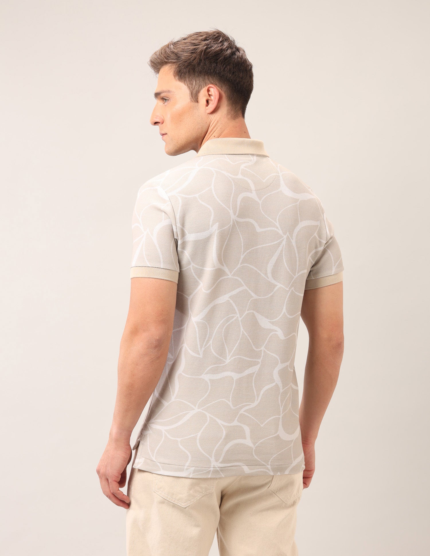 Muscle Fit Outdoor Polo Shirt Beige - U.S. Polo Assn. India | Large