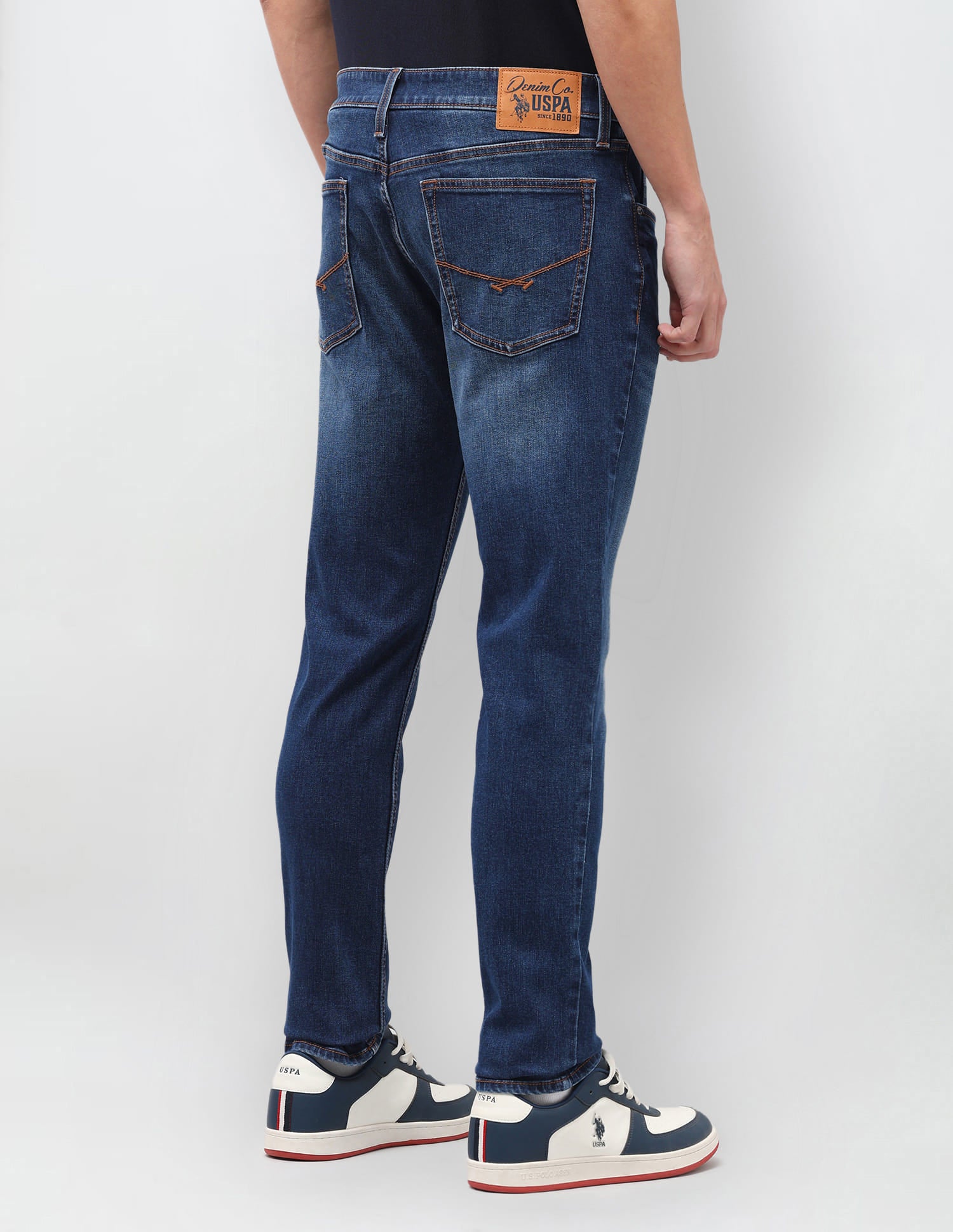 Solid Slim Fit Jeans Blue - U.S. Polo Assn. India | Large