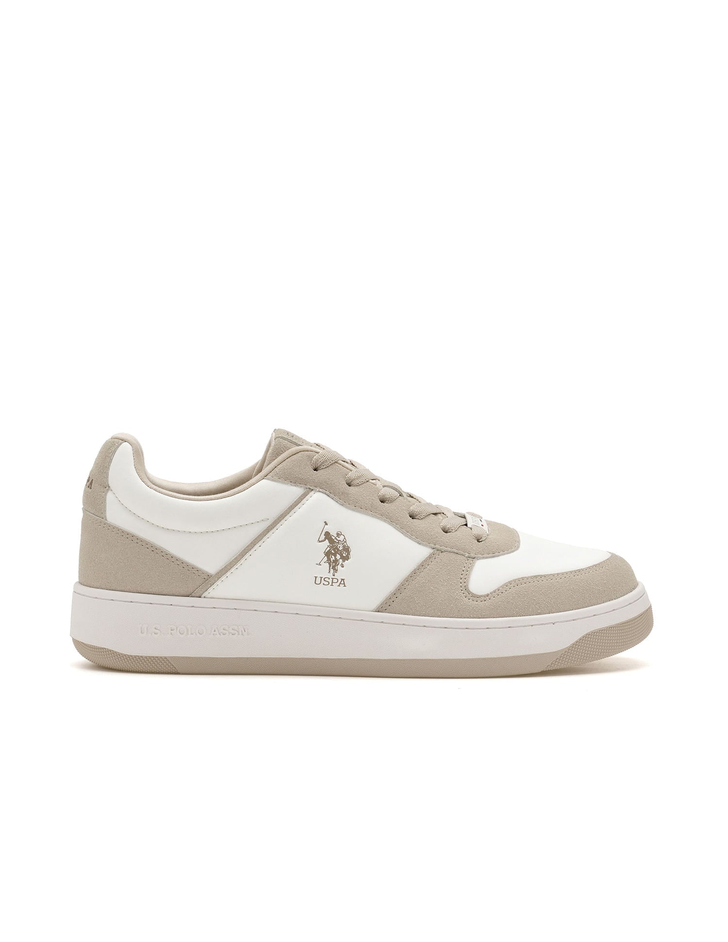 Men Joan Colourblocked Sneakers Beige - U.S. Polo Assn. India | Large