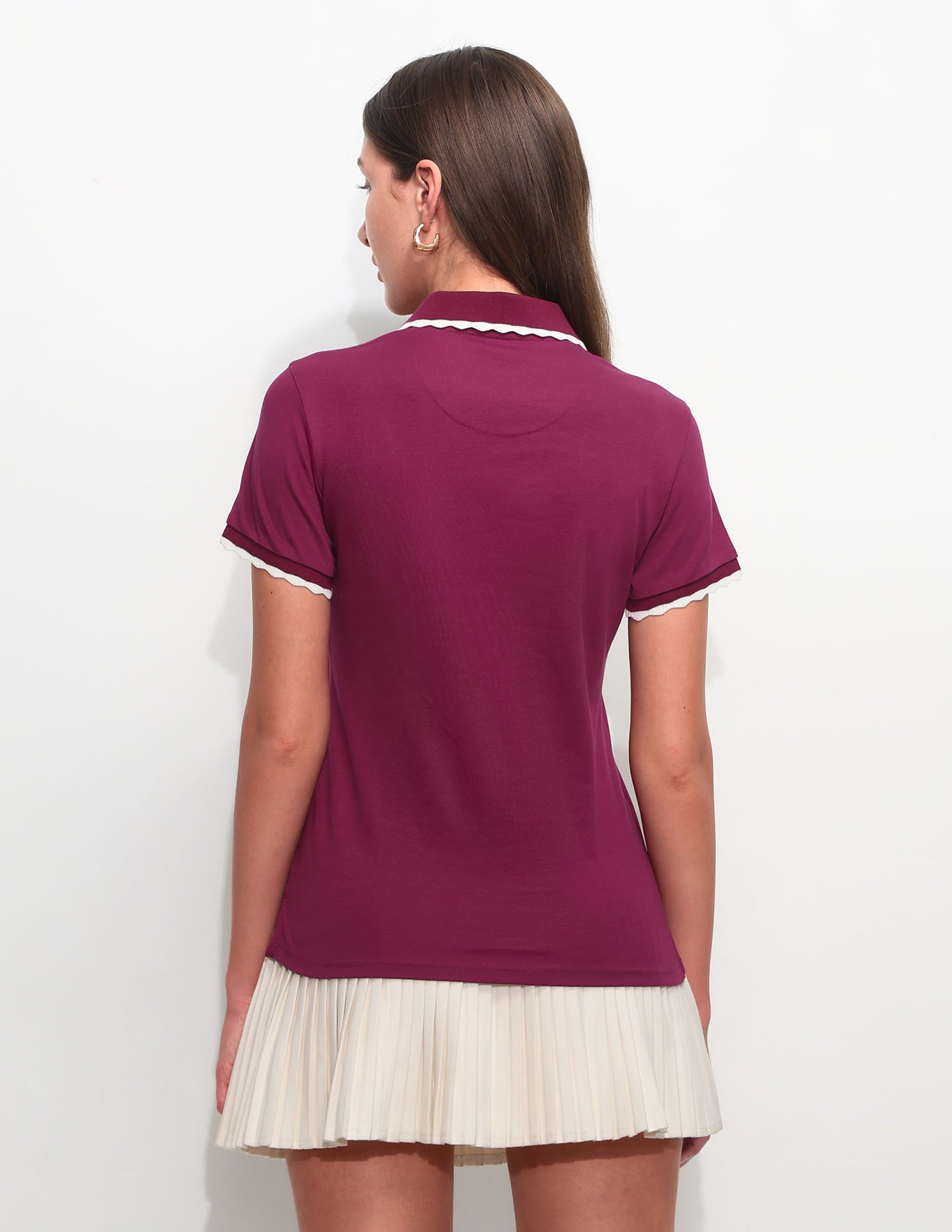 Regular Fit Solid Polo Shirt Wine - U.S. Polo Assn. India | Large