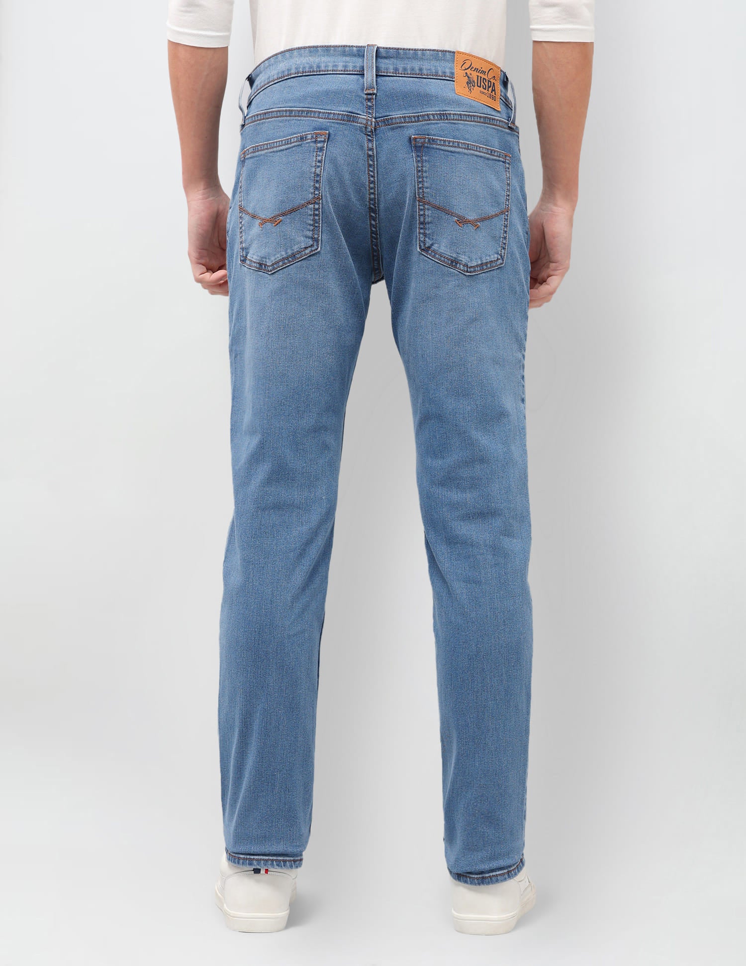 Solid Slim Fit Jeans Blue - U.S. Polo Assn. India | Large
