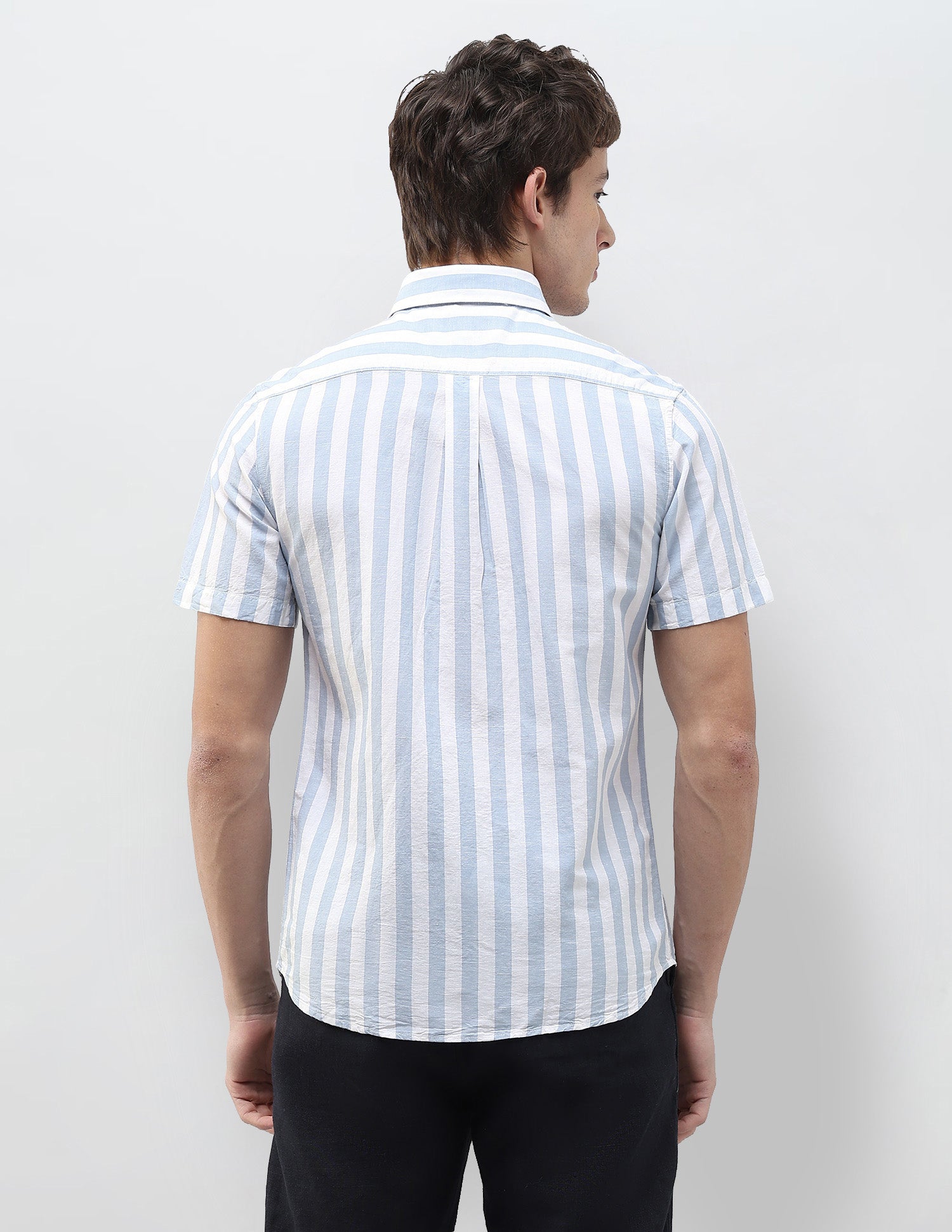 Vertical Striped Regular Fit Shirt Blue - U.S. Polo Assn. India | Large