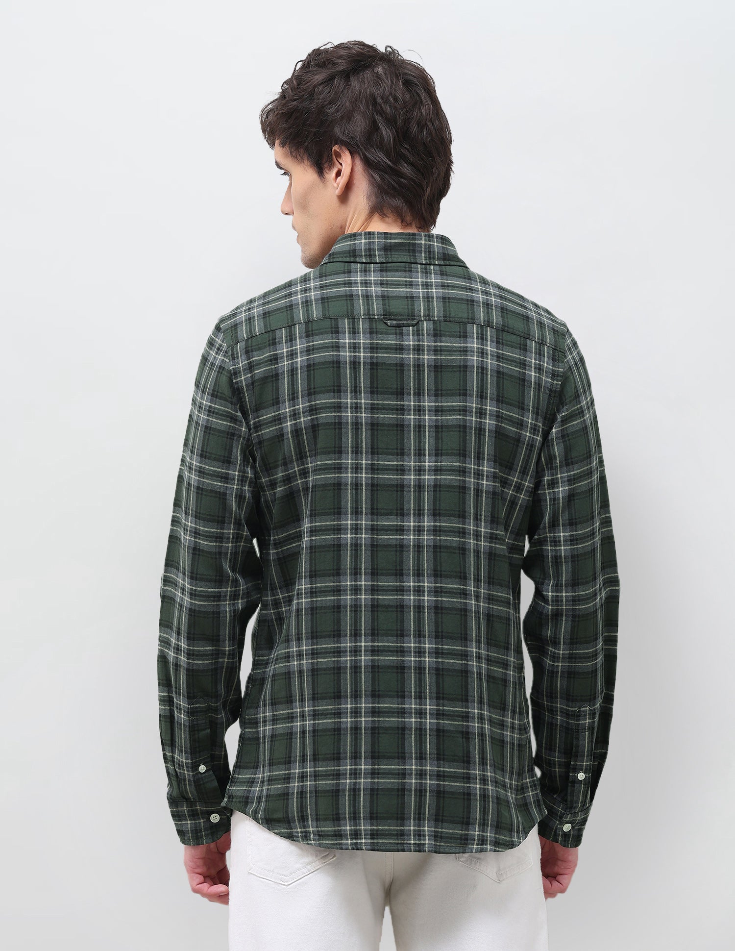 Twill Plaid Checked Shirt Olive - U.S. Polo Assn. India | Large