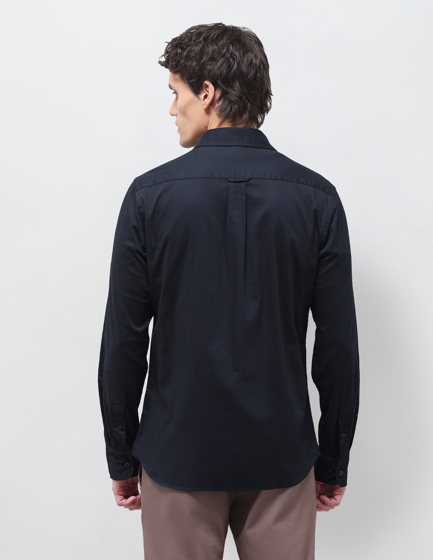 Solid Tailored Fit Shirt Navy - U.S. Polo Assn. India | Large