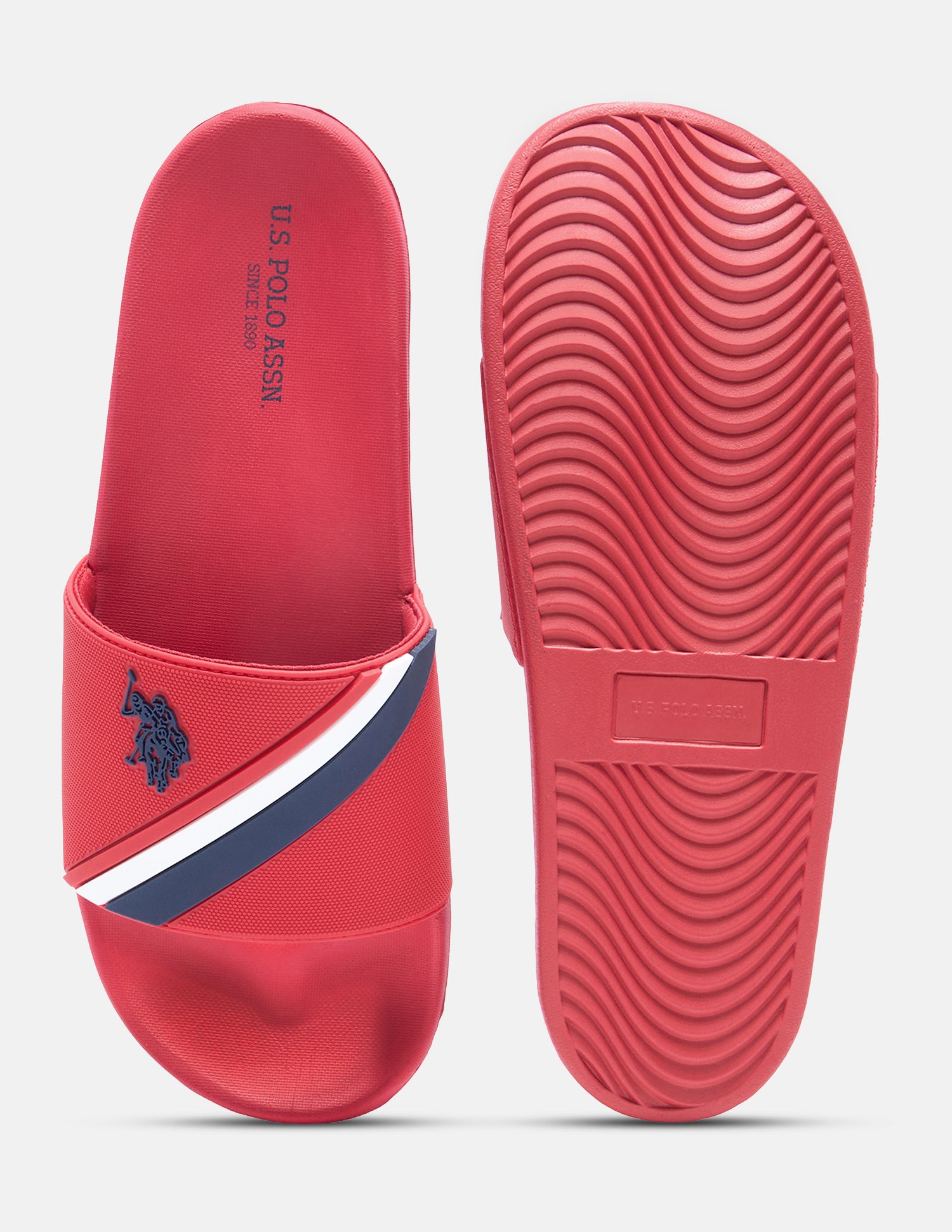 Striped Trevan Sliders Red - U.S. Polo Assn. India | Large