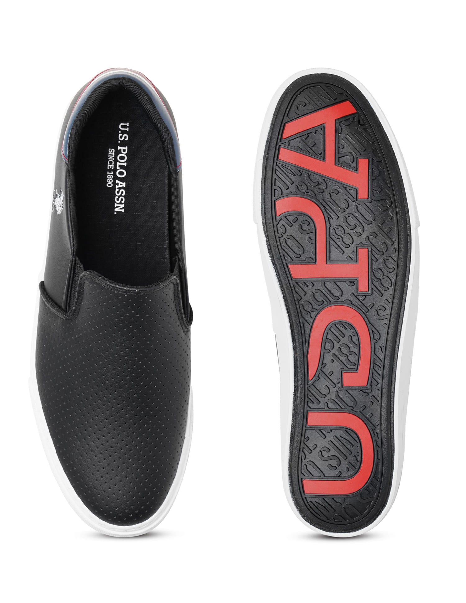 Men Campbell 5.0 Slip-on Shoes Black - U.S. Polo Assn. India | Large