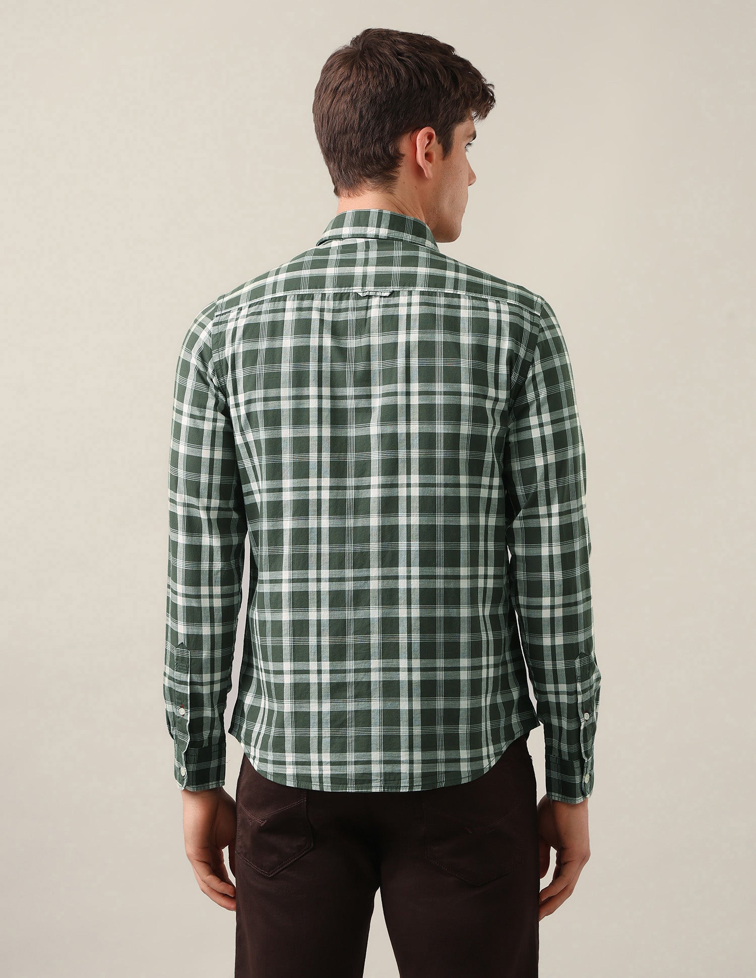 Regular Fit Tartan Checked Shirt Green - U.S. Polo Assn. India | Large