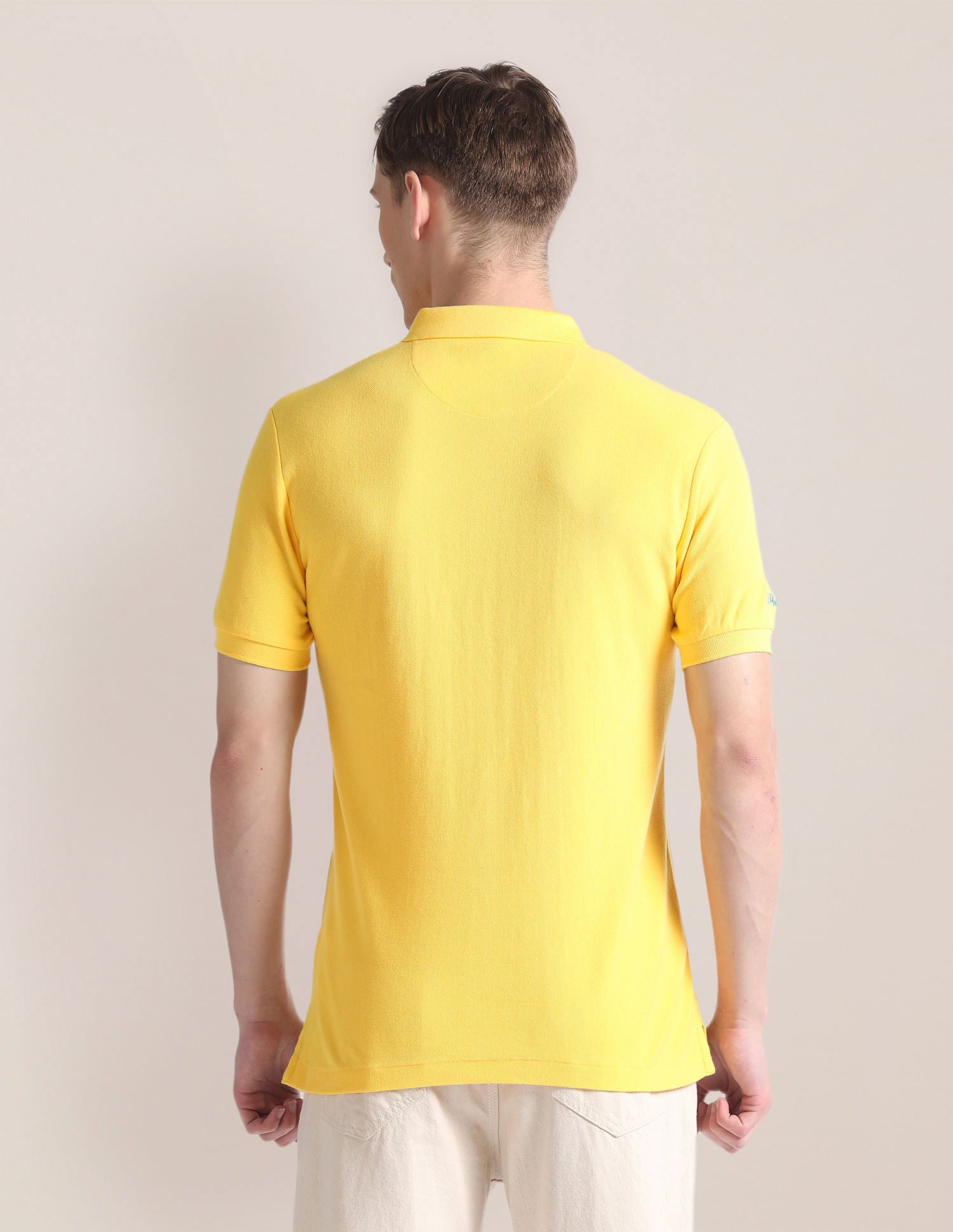 Vertical Stripe Cotton Polo Shirt Yellow - U.S. Polo Assn. India | Large