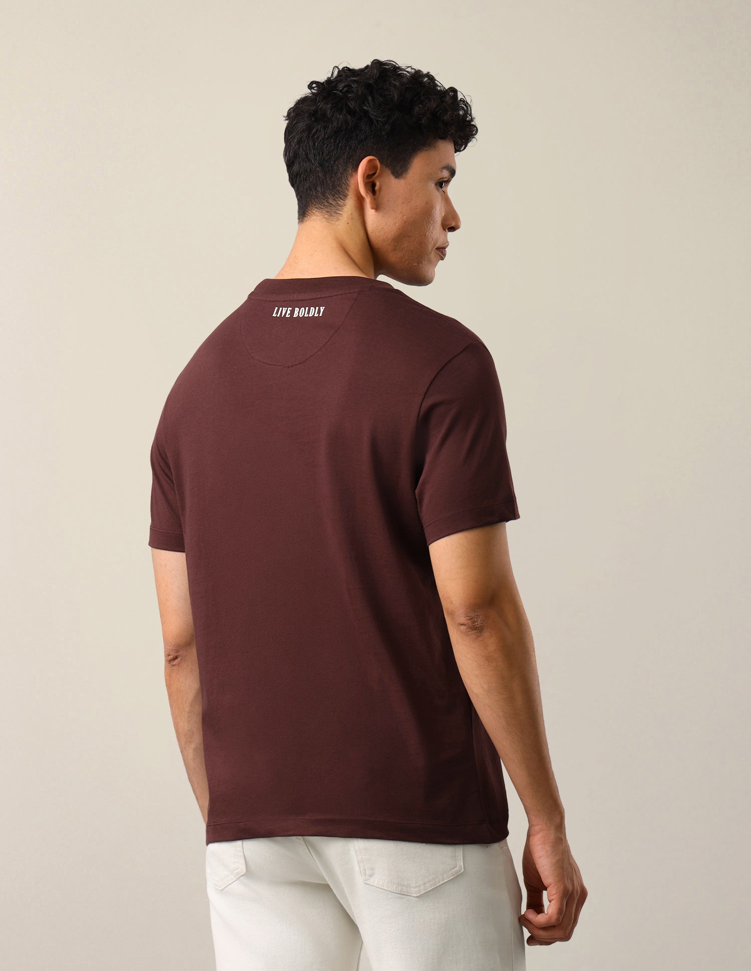 Graphic Brand Printed Regular Fit T-Shirt Maroon - U.S. Polo Assn. India | Large