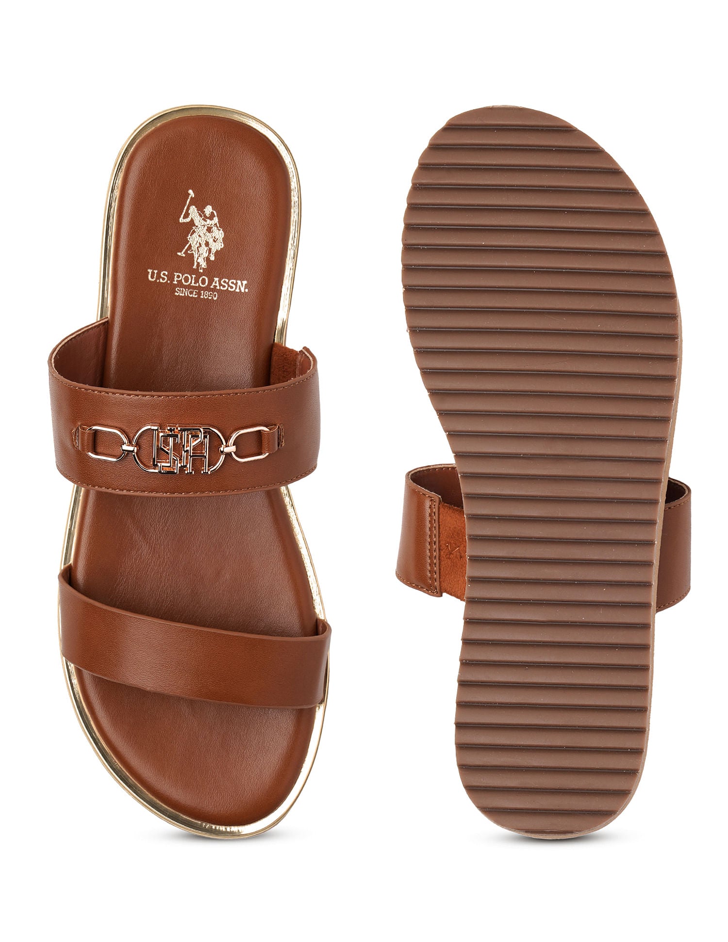 Comfort EVA Flat Cinzia Sandals Tan - U.S. POLO ASSN. | Large