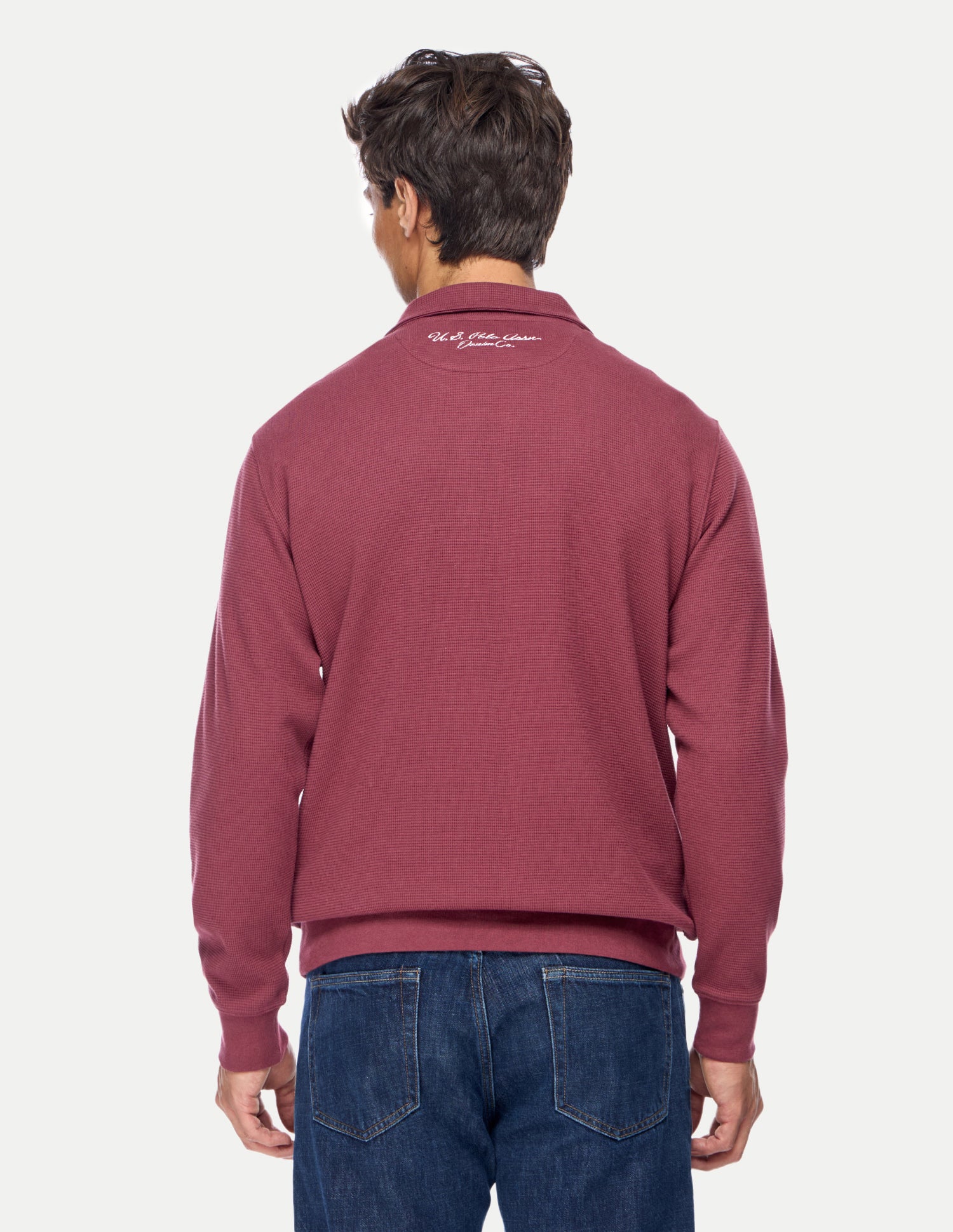 Solid Relaxed Fit Sweatshirt Maroon - U.S. Polo Assn. India | Large