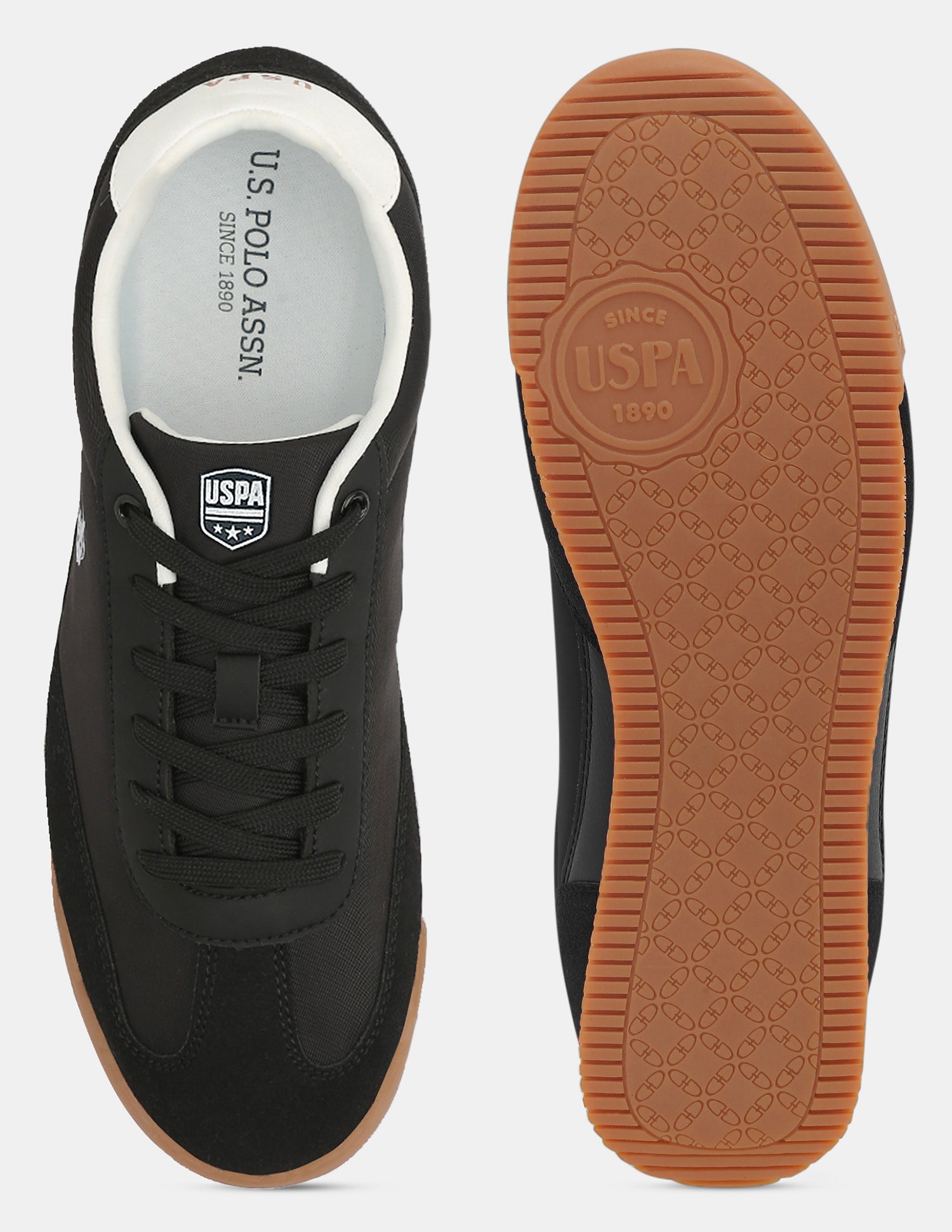 Men Solid Sinope Sneakers Black - U.S. Polo Assn. India | Large