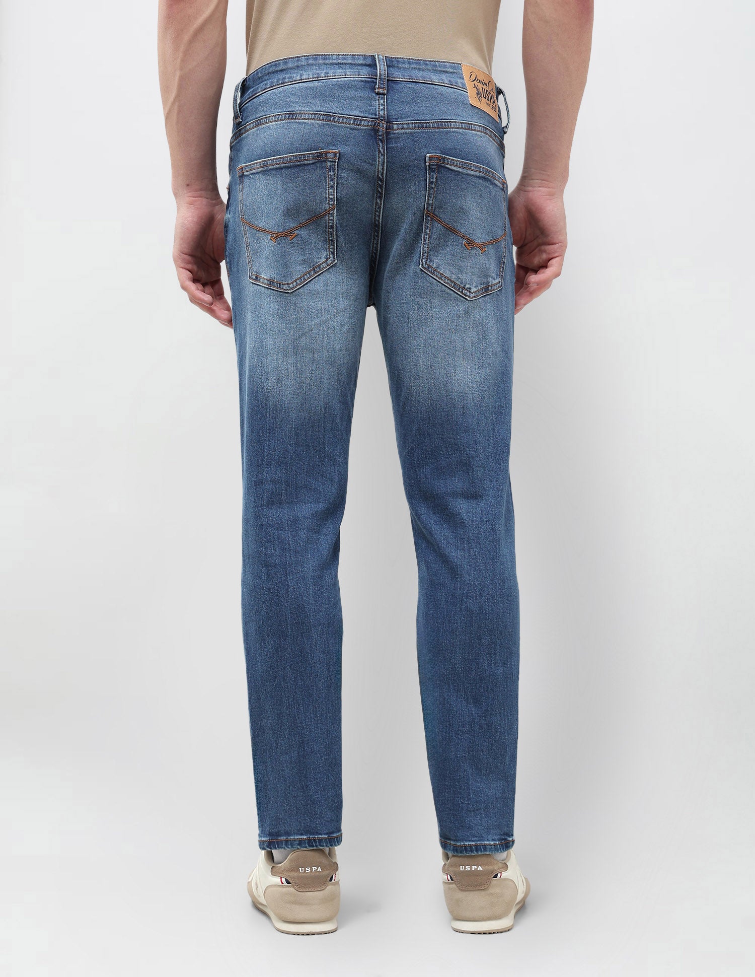 Cole Comfort Cropped Fit Blue Jeans Indigo - U.S. POLO ASSN. | Large